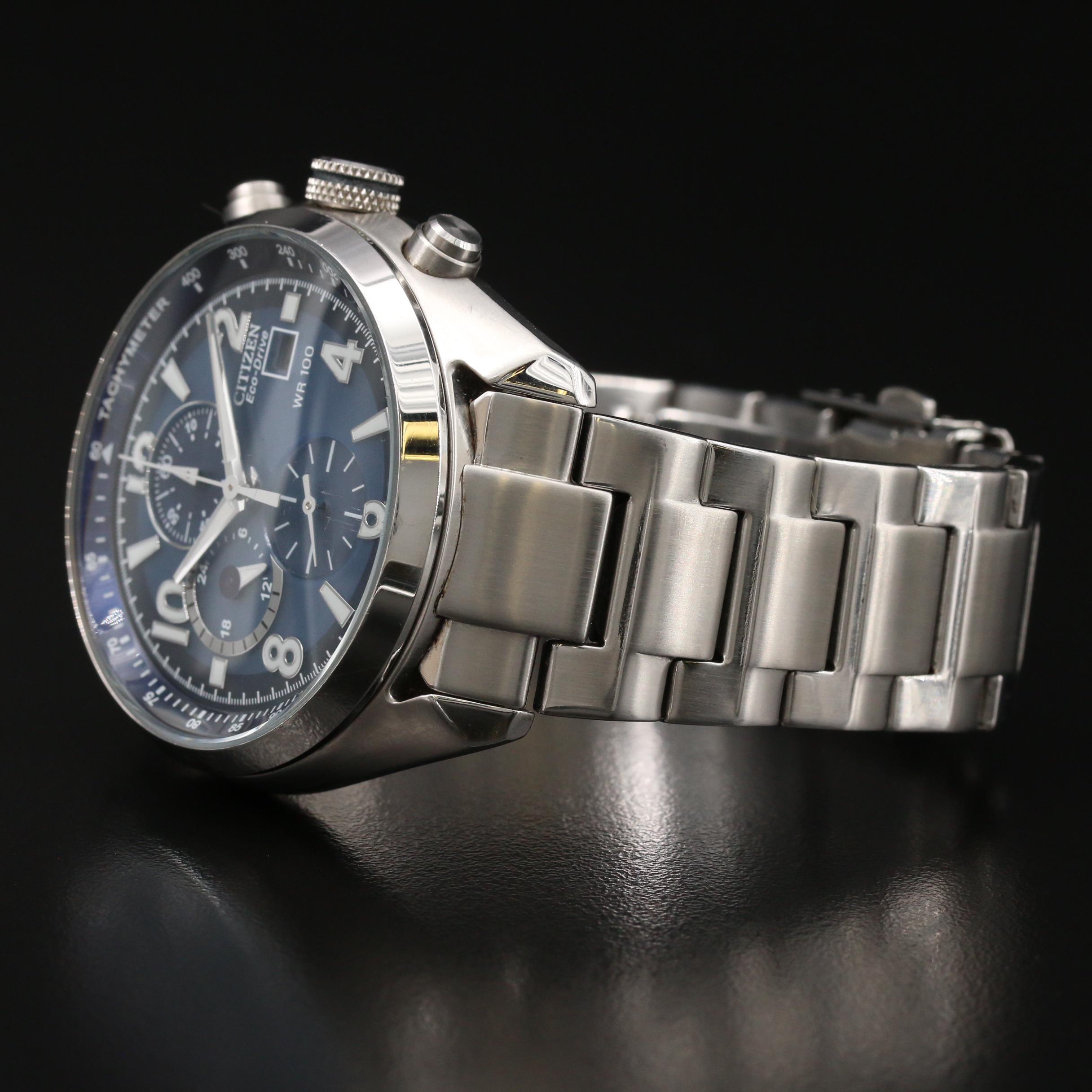 Citizen Eco-Drive Chrongograph Stainless Steel Watch