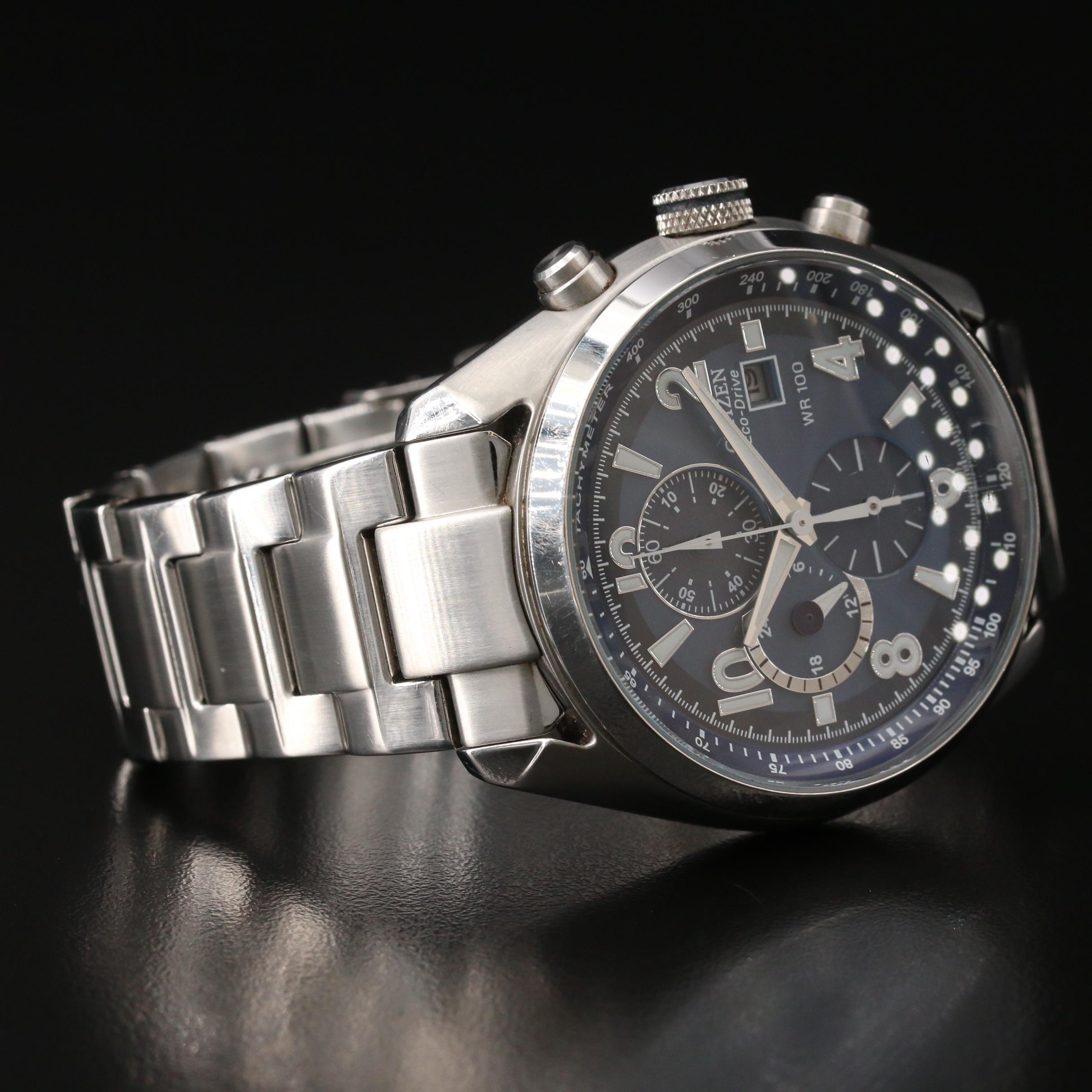 Citizen Eco-Drive Chrongograph Stainless Steel Watch