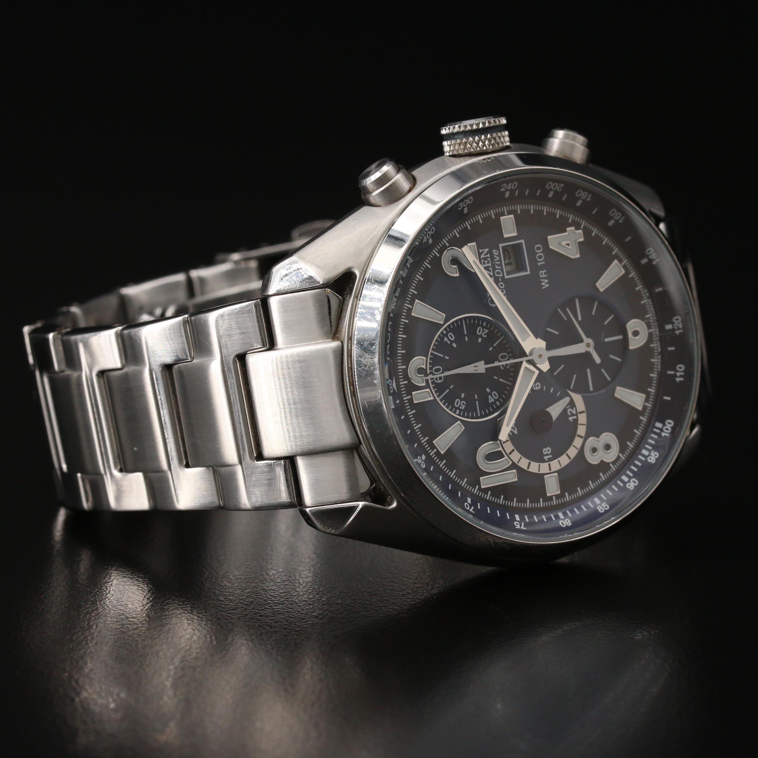 Citizen Eco-Drive Chrongograph Stainless Steel Watch