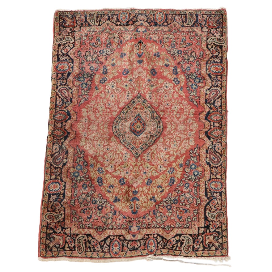 3'6 x 5'2 Hand-Knotted Persian Malayer Wool Area Rug