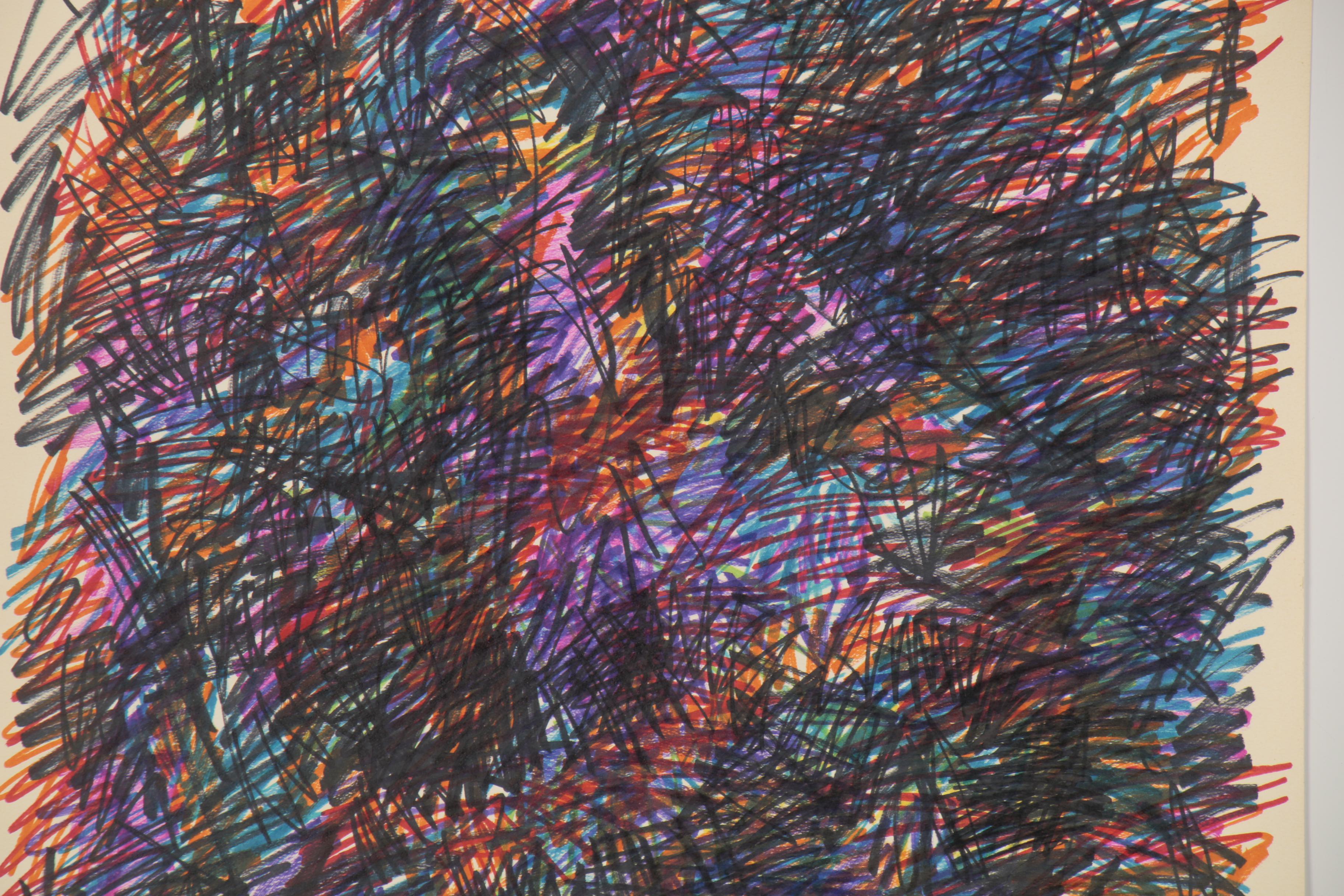 Marjorie Shaw Kubach Abstract Ink Drawing, 1964