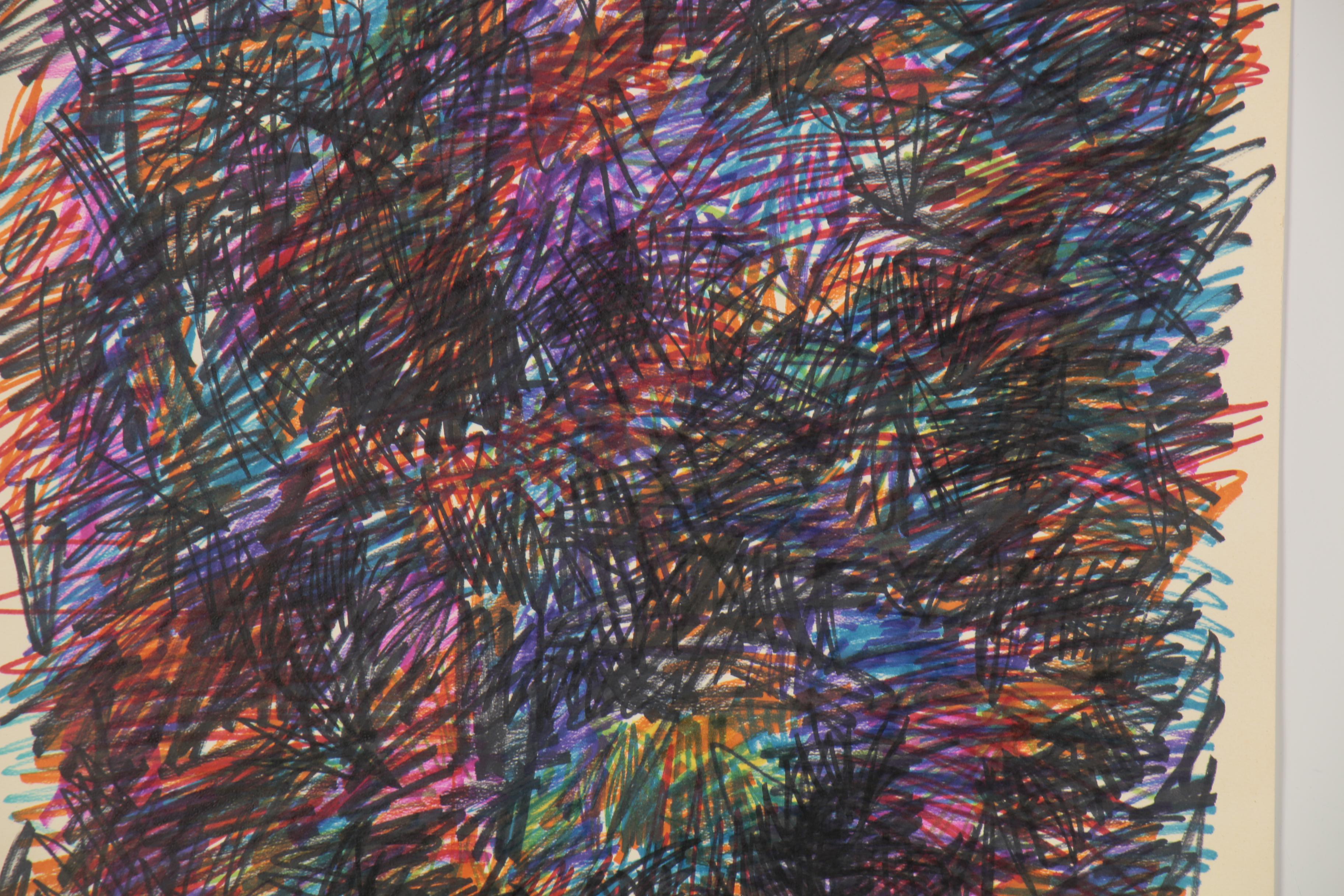 Marjorie Shaw Kubach Abstract Ink Drawing, 1964