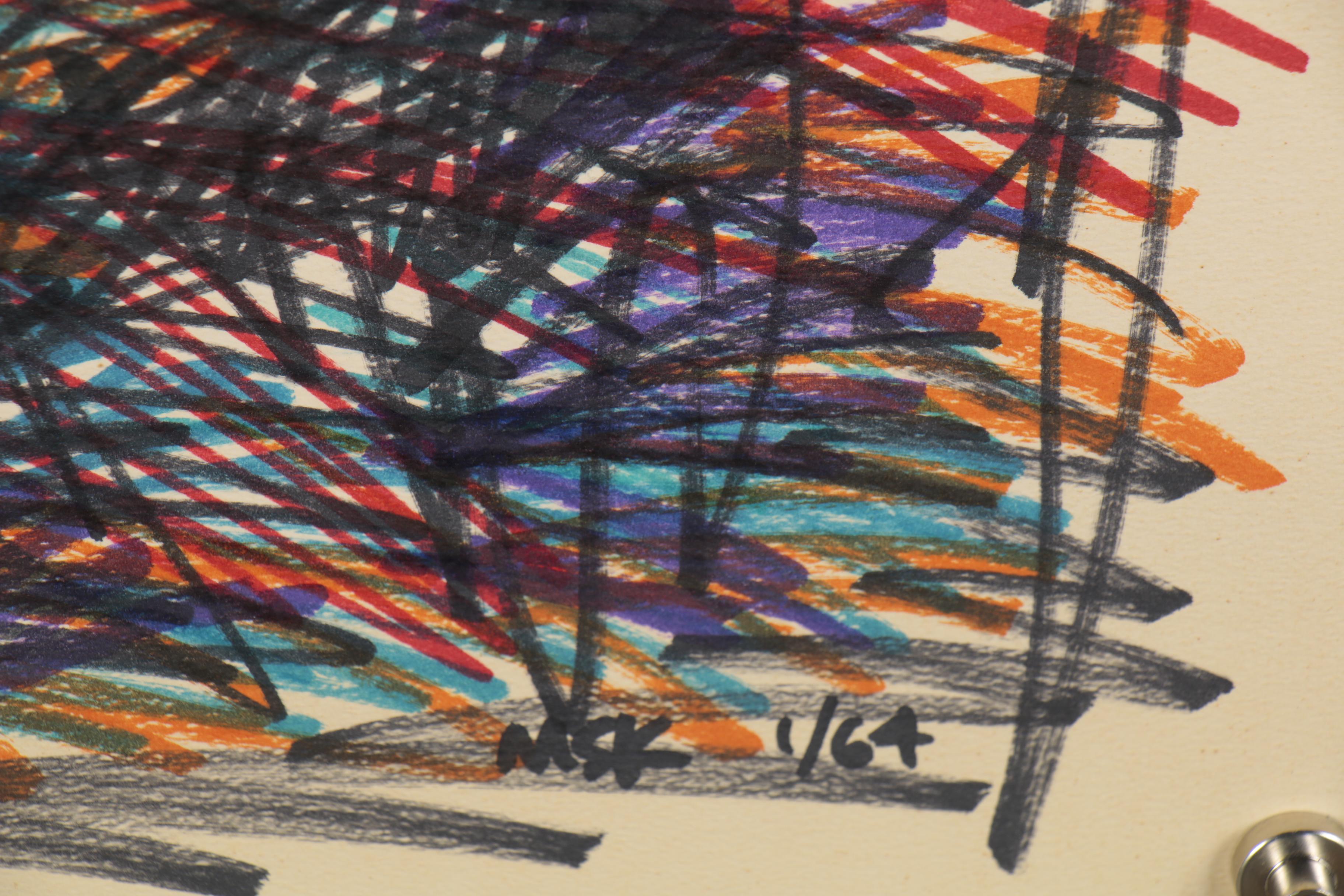 Marjorie Shaw Kubach Abstract Ink Drawing, 1964