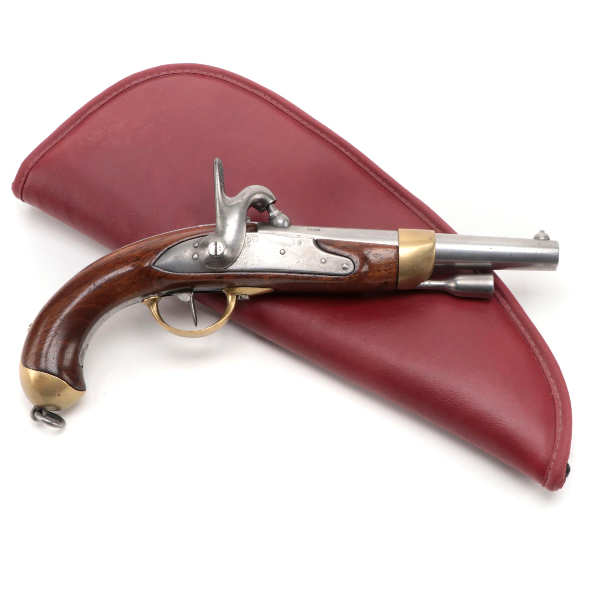 Replica of French 1822 Pattern Flintlock Converted to Percussion Cap Pistol