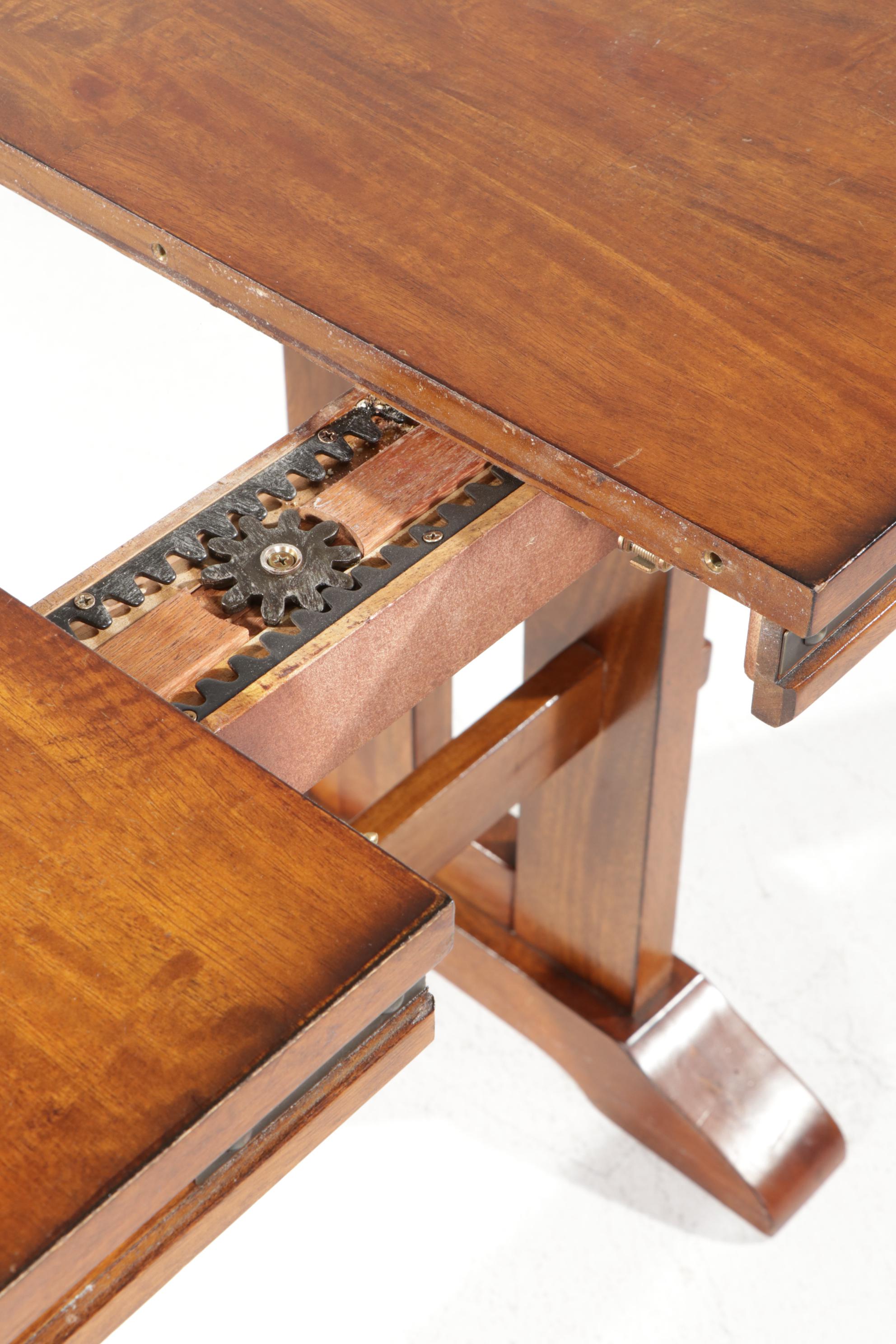 Winners Only Counter Height Expandable Trestle Table and Bench with Chairs