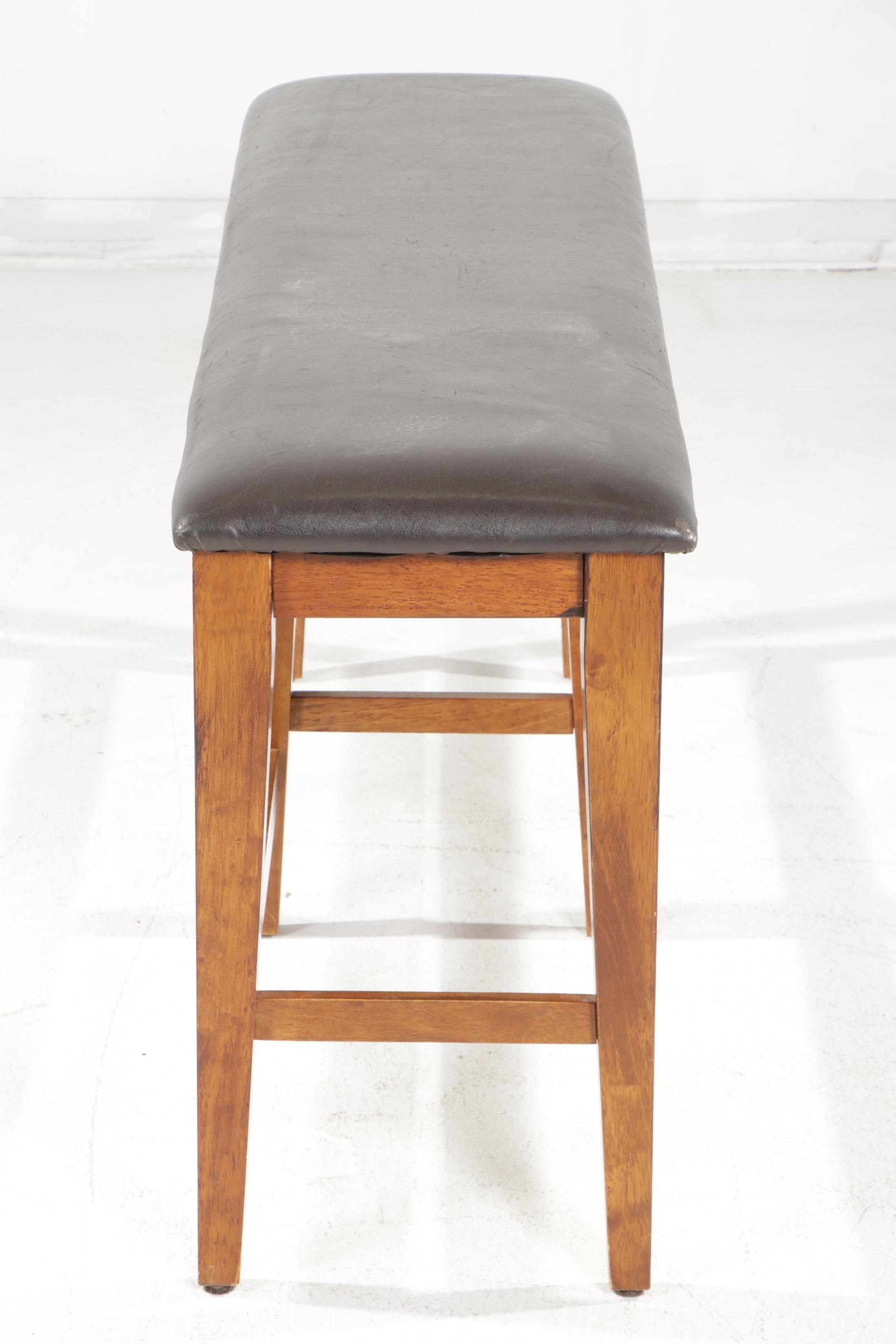 Winners Only Counter Height Expandable Trestle Table and Bench with Chairs