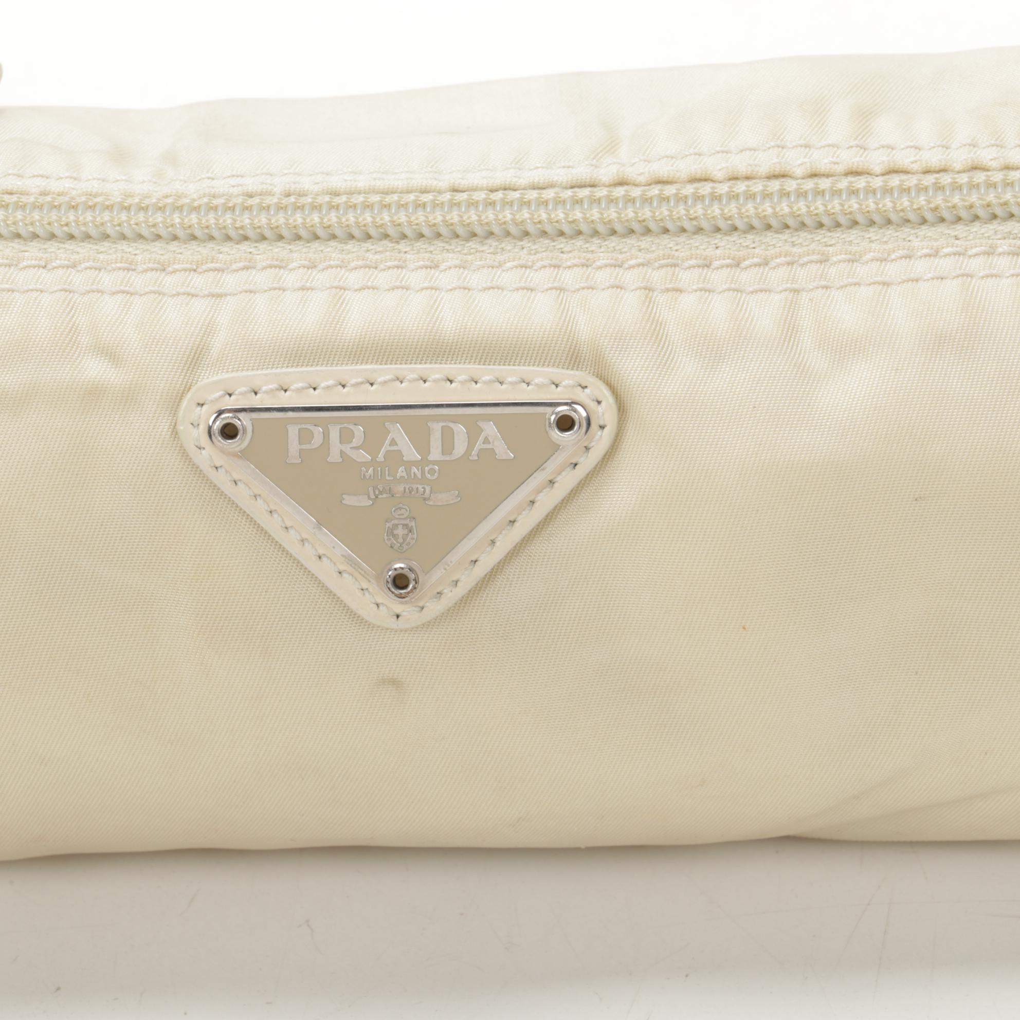 Prada Accessory Pouch in Ivory Tessuto Nylon