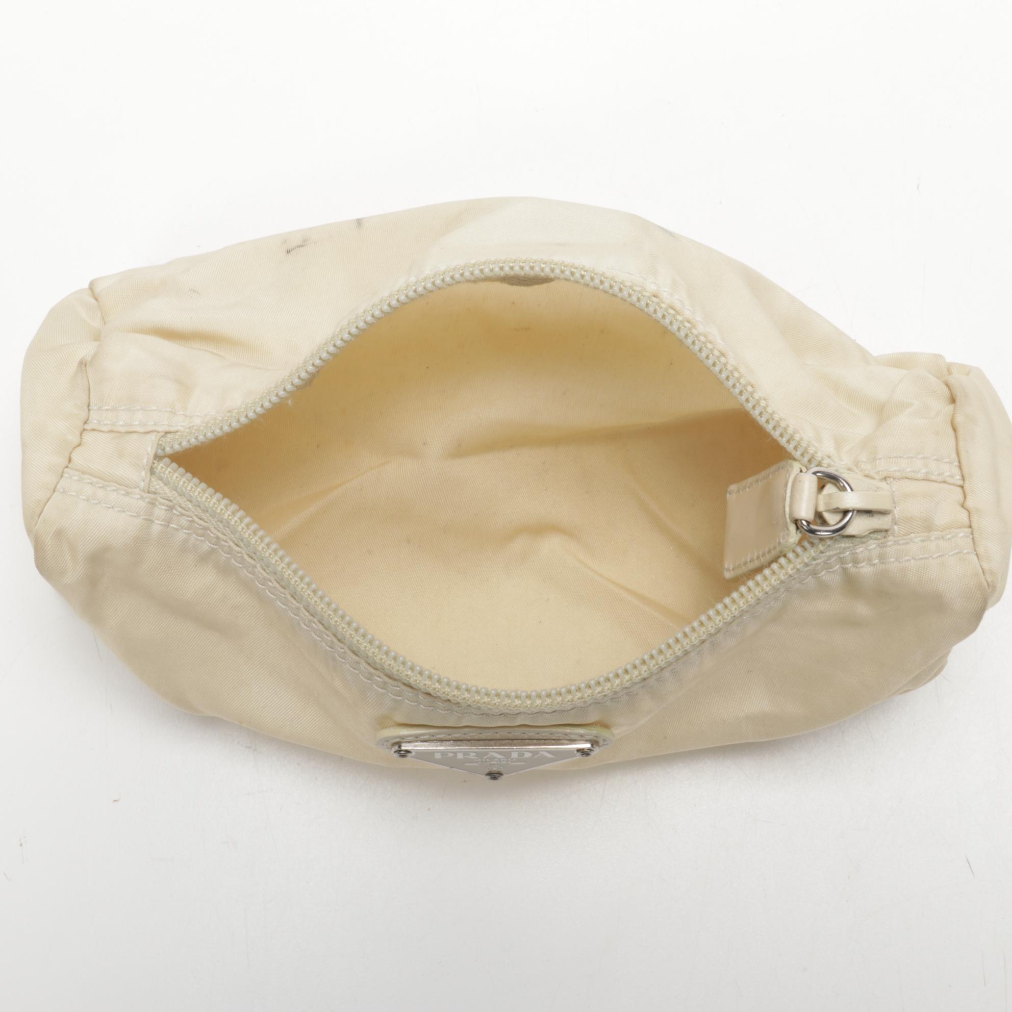 Prada Accessory Pouch in Ivory Tessuto Nylon