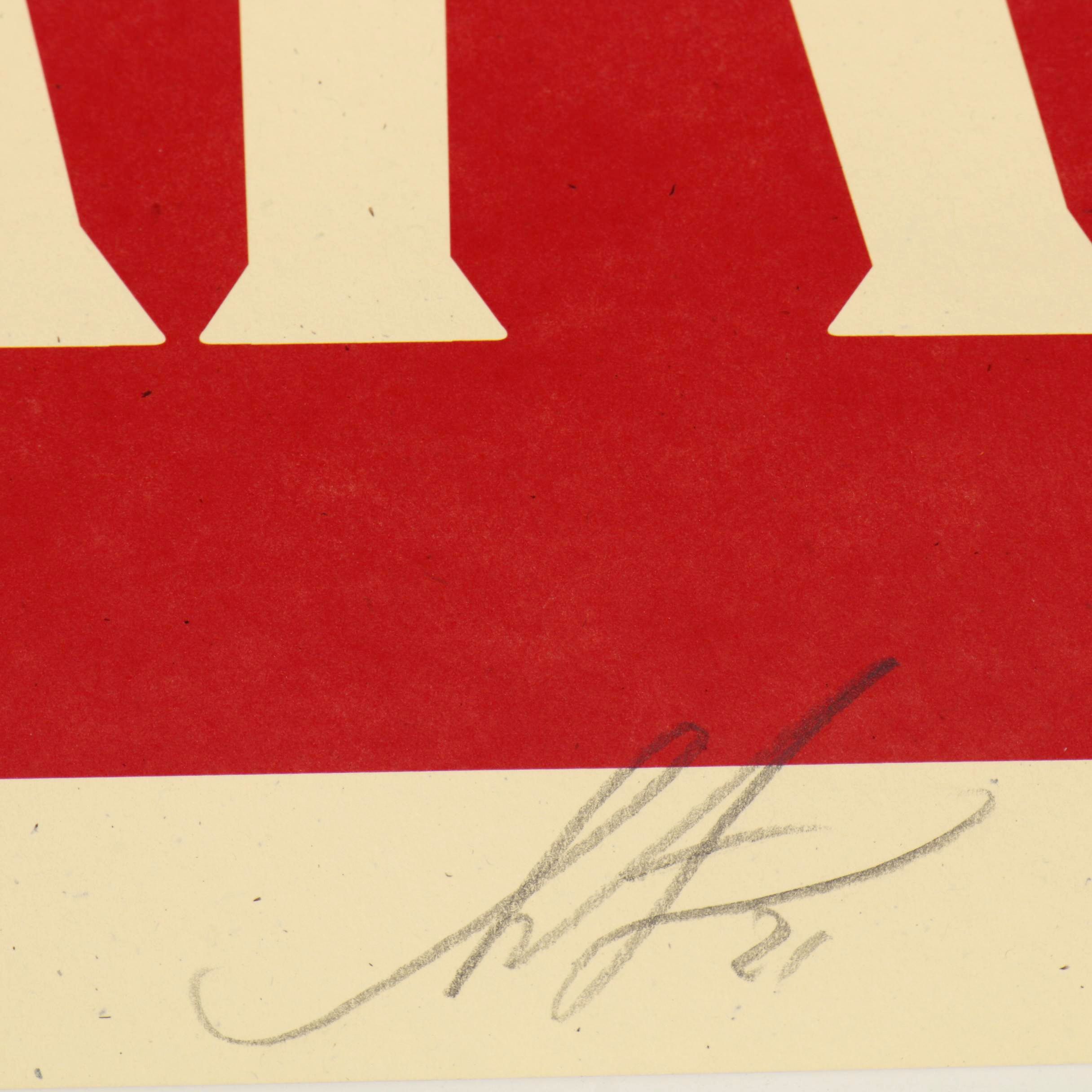 Shepard Fairey Offset Print "Make Art Not War" 2021