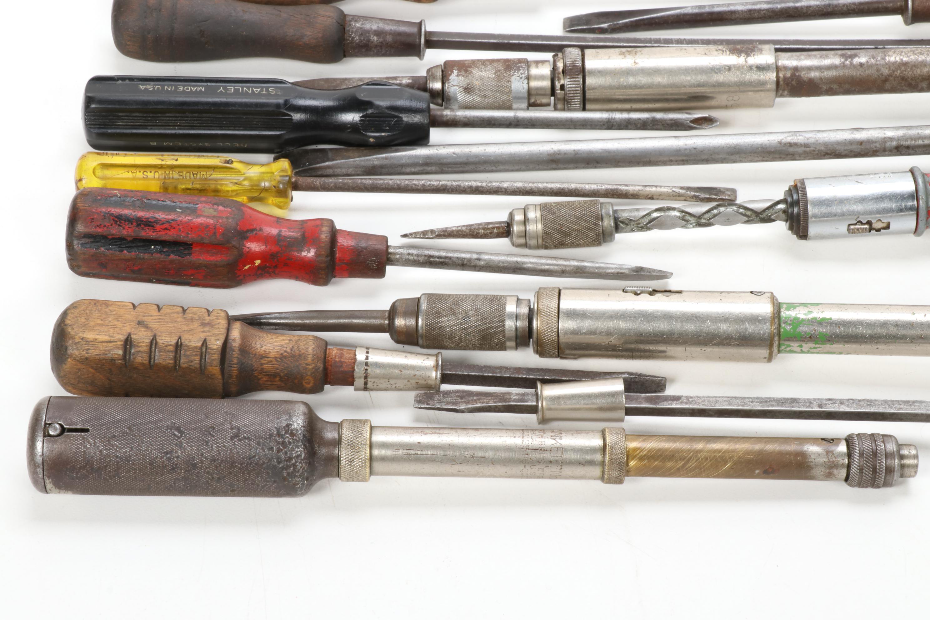 Miller's Falls, Yankee, Dunlap, Kastar, & Other Wooden Vintage Hand Tools