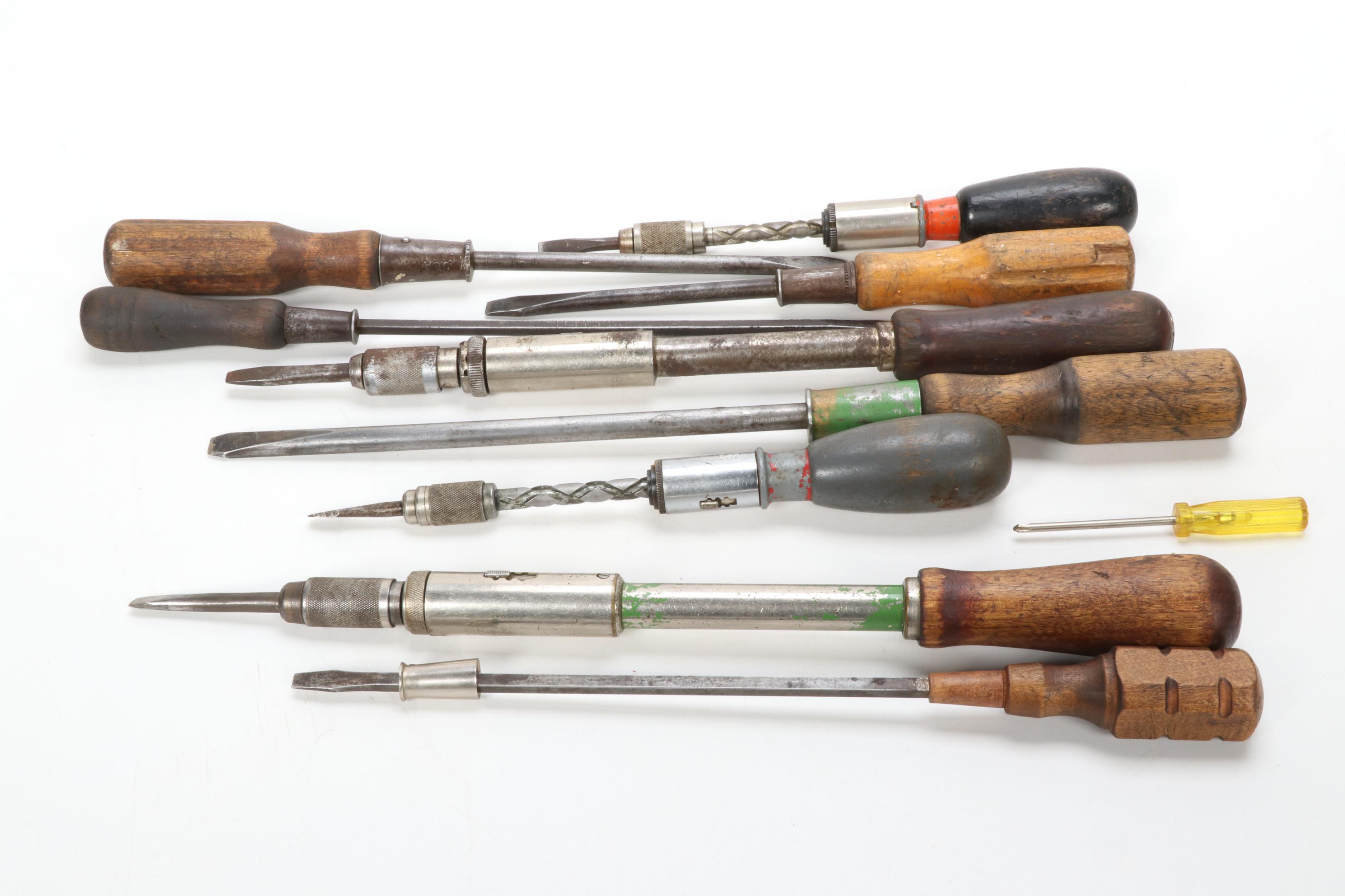 Miller's Falls, Yankee, Dunlap, Kastar, & Other Wooden Vintage Hand Tools