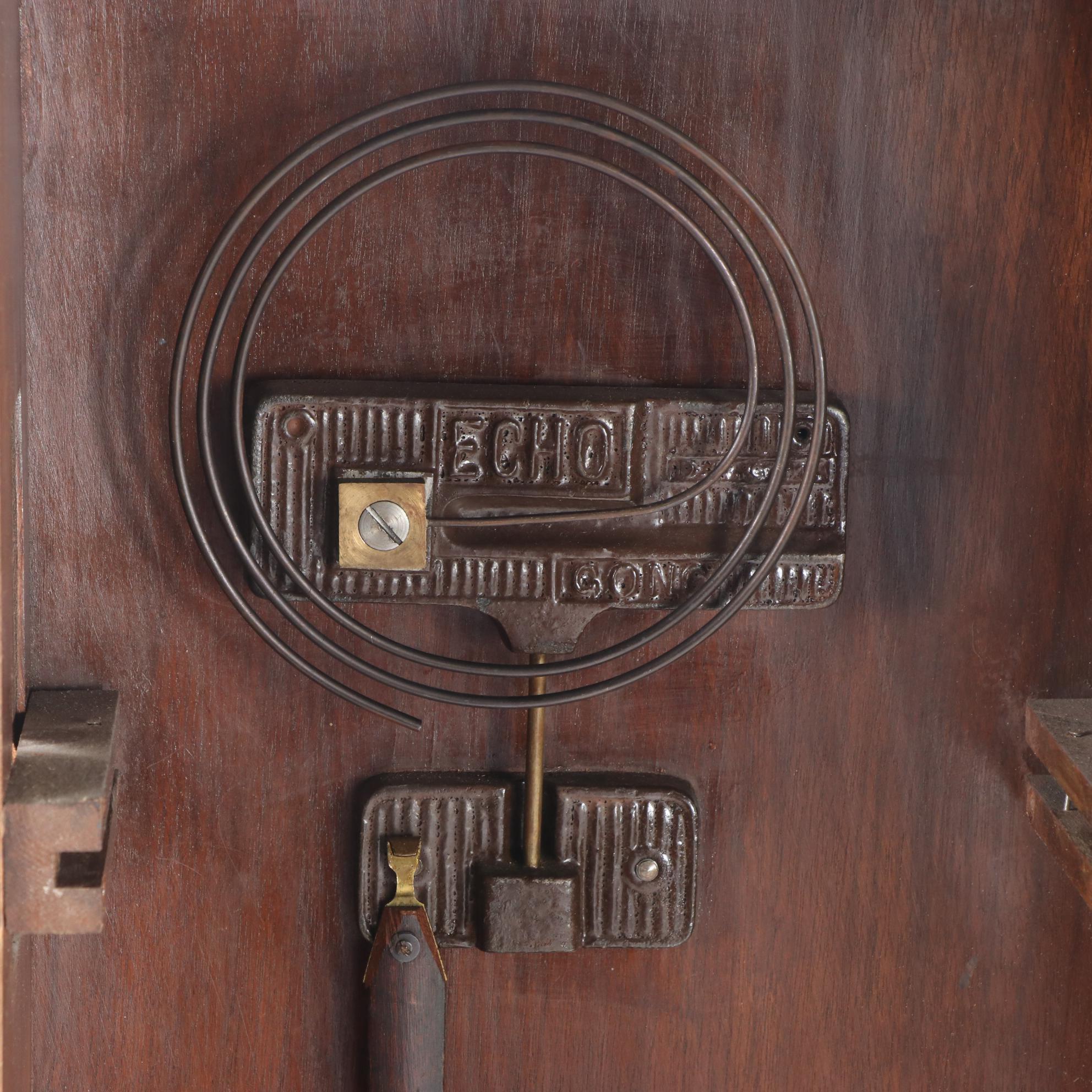 German Brass-Mounted Walnut Regulator Wall Clock, Early 20th Century
