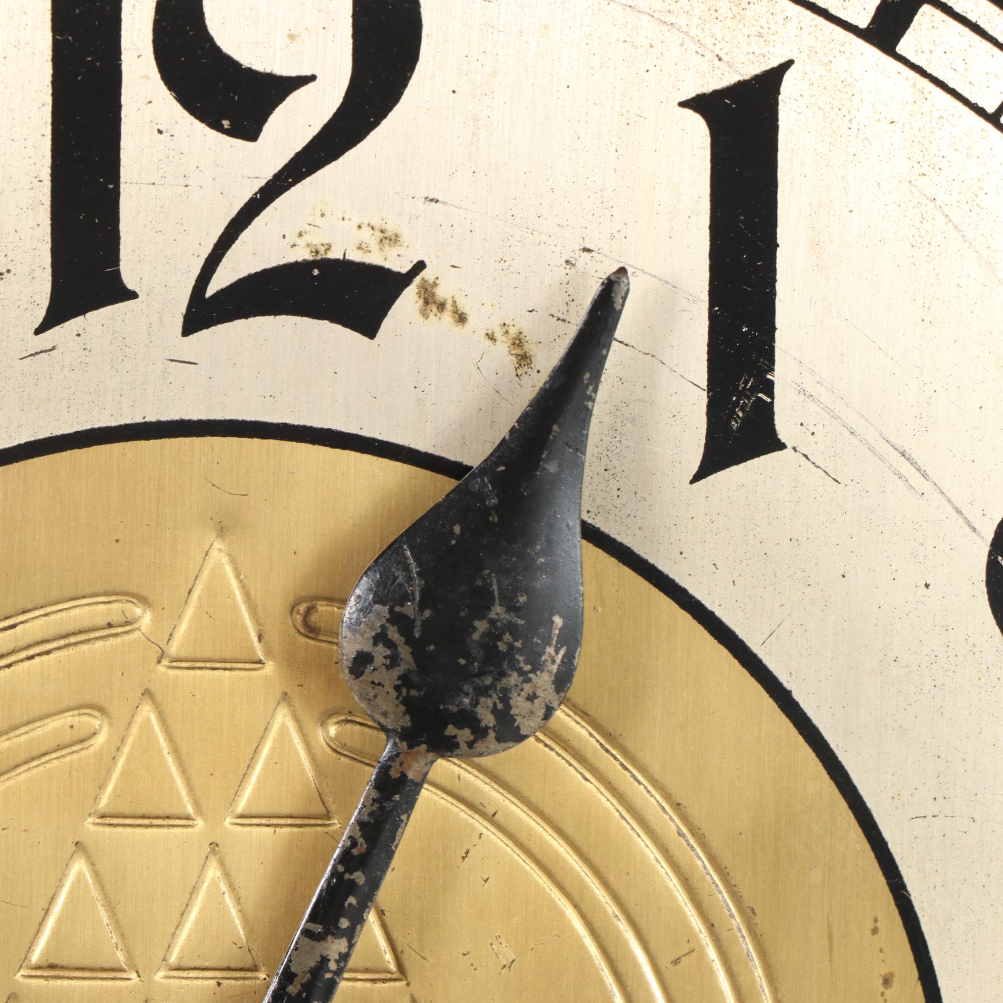 German Brass-Mounted Walnut Regulator Wall Clock, Early 20th Century