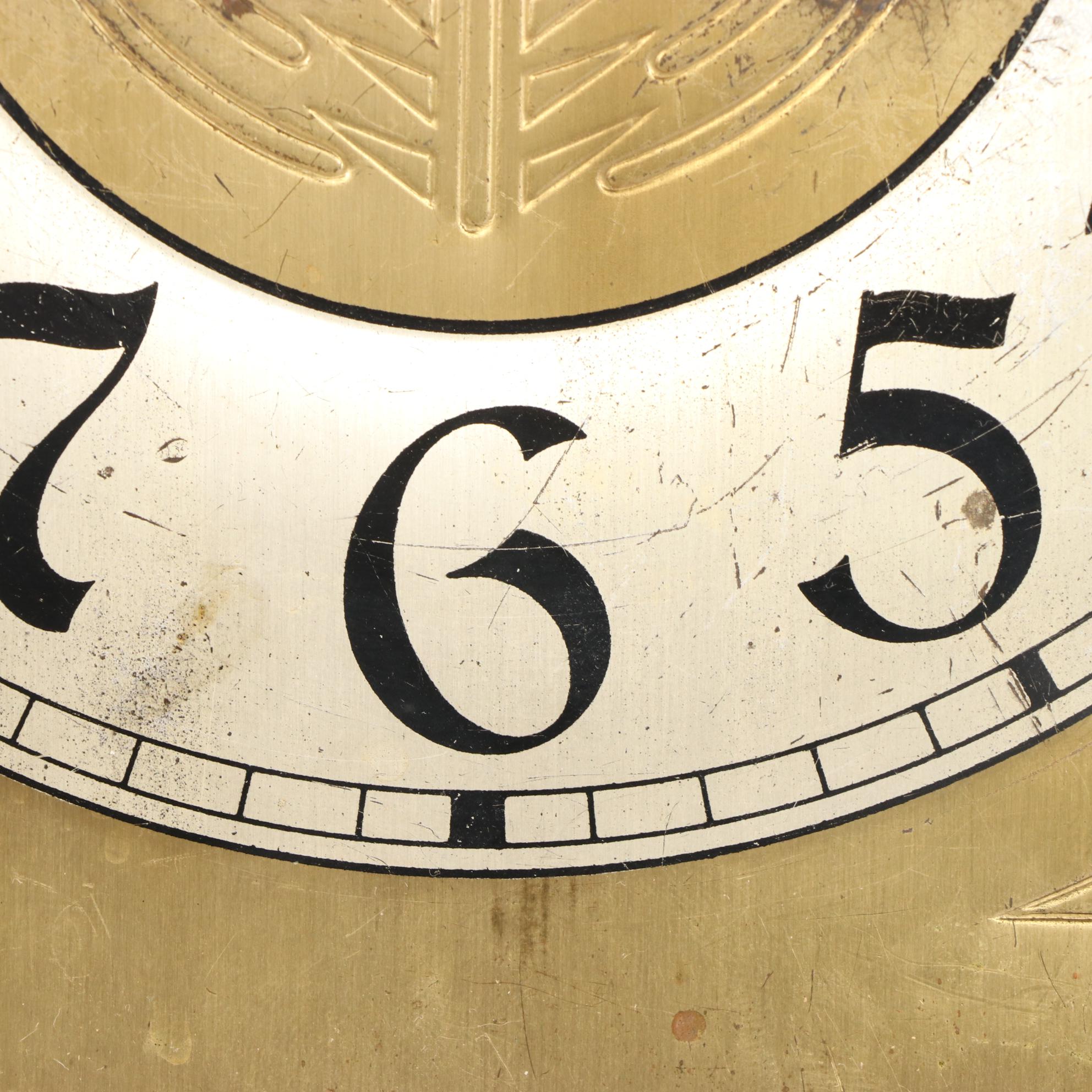 German Brass-Mounted Walnut Regulator Wall Clock, Early 20th Century