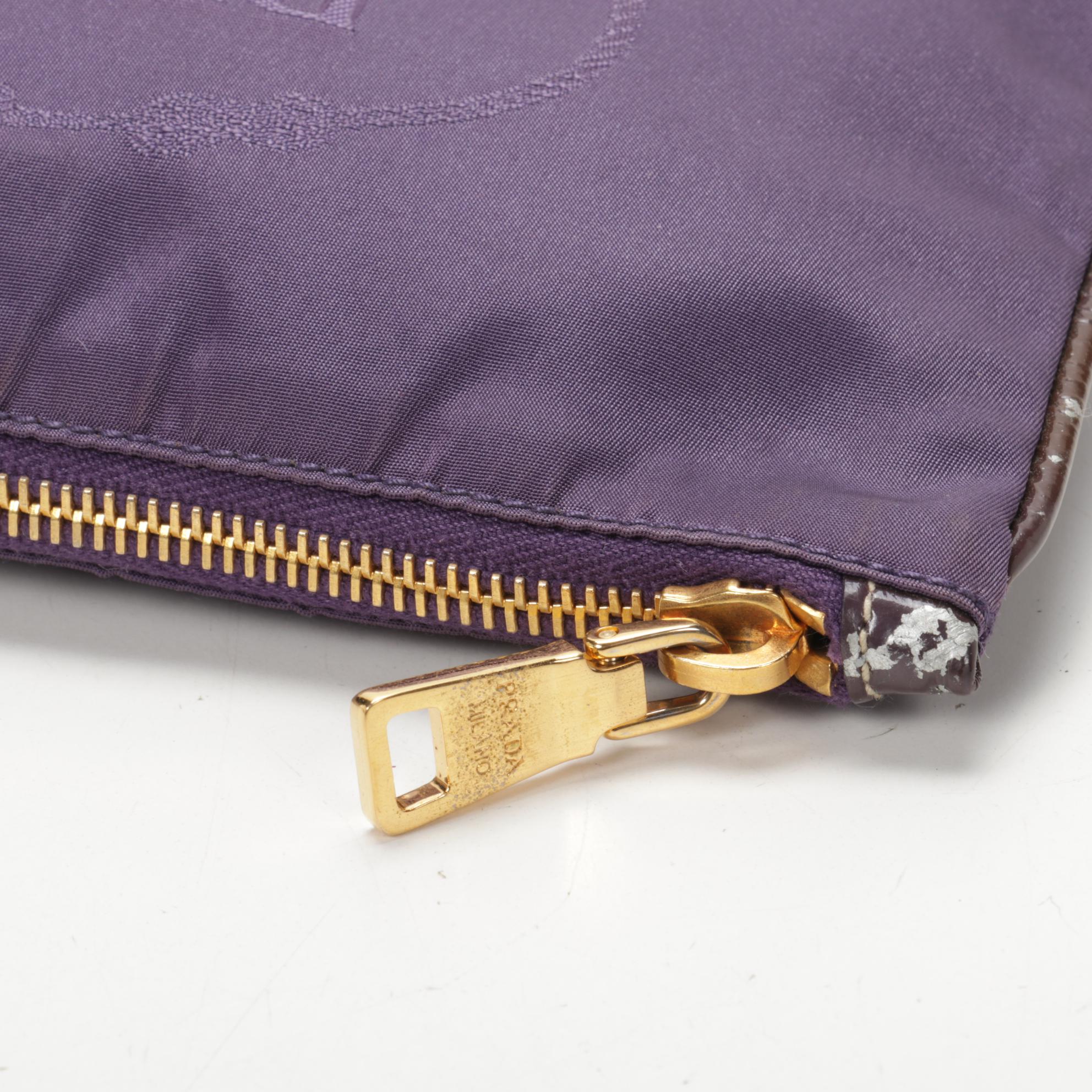 Prada Pochette in Purple Canapa Nylon