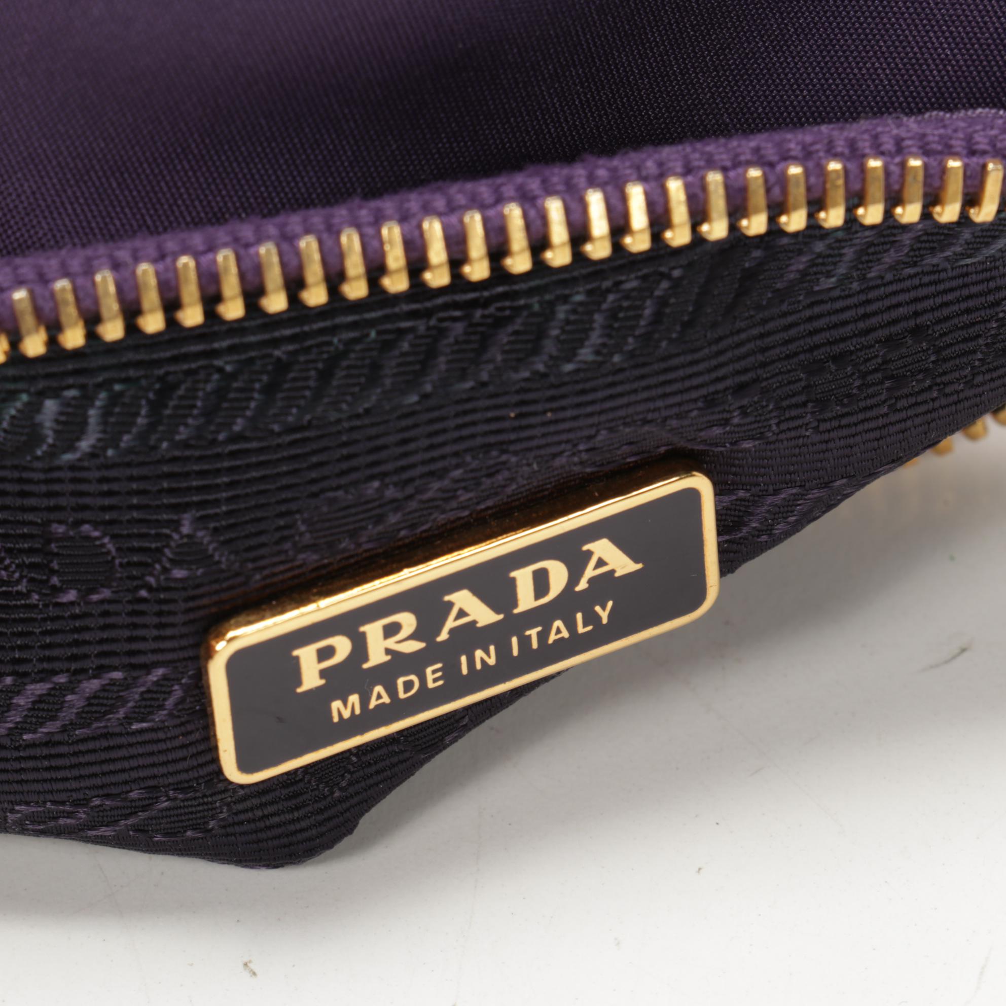 Prada Pochette in Purple Canapa Nylon