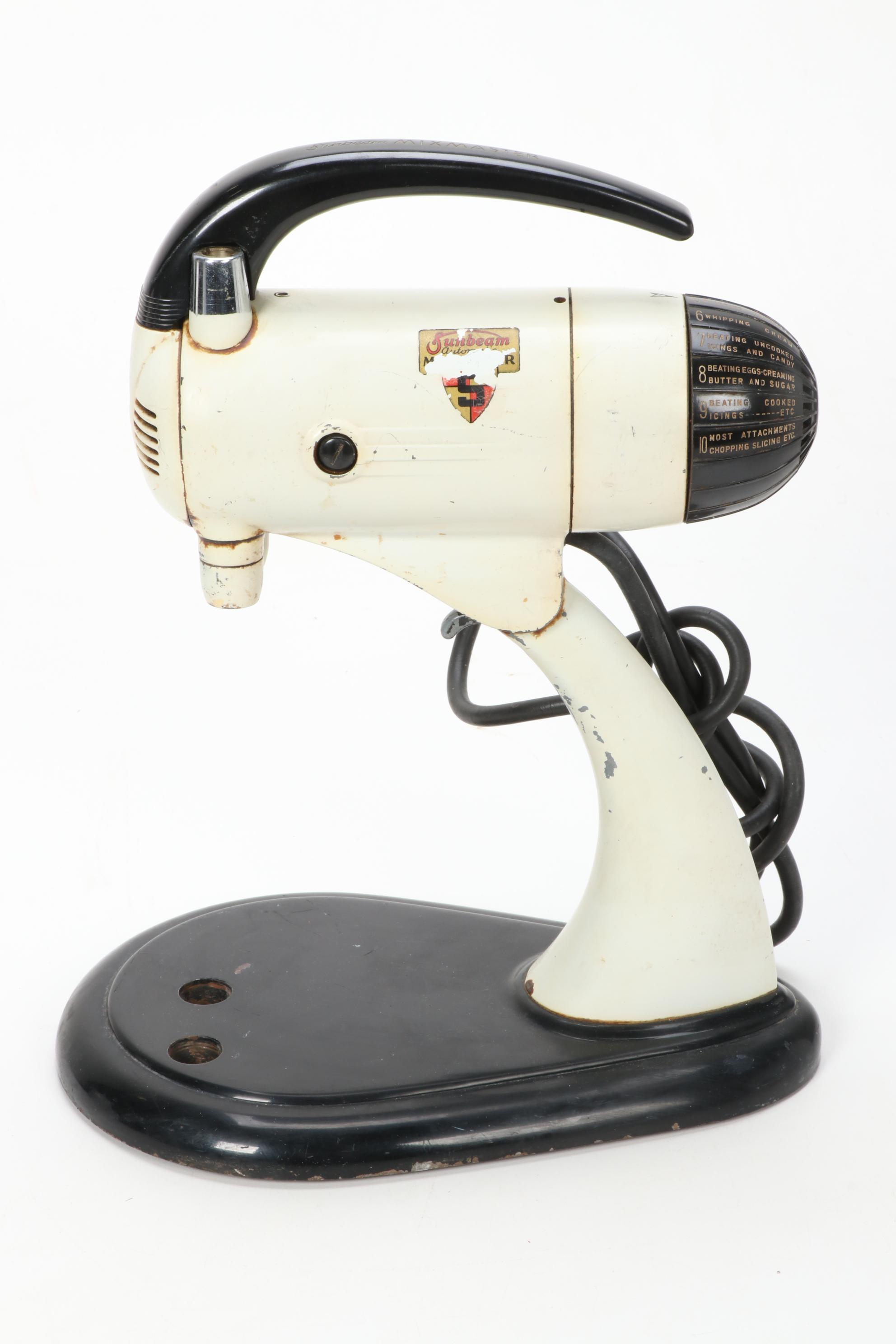 Sunbeam Model 9 Stand Mixer with Scissors Including Wiss, Early/Mid 20th Century