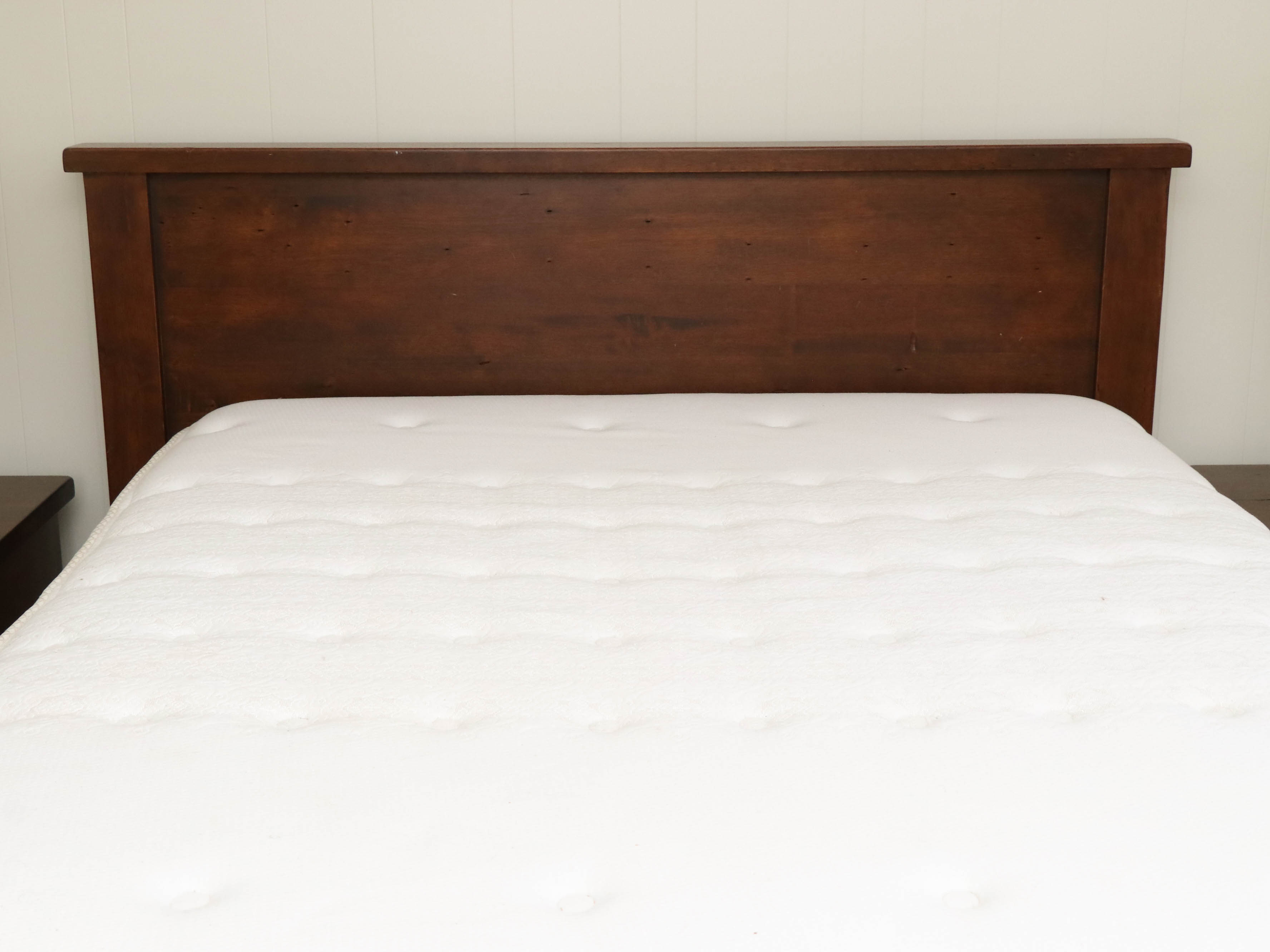 Pottery Barn "Sumatra" Mahogany-Stained Wood Queen Size Bedframe