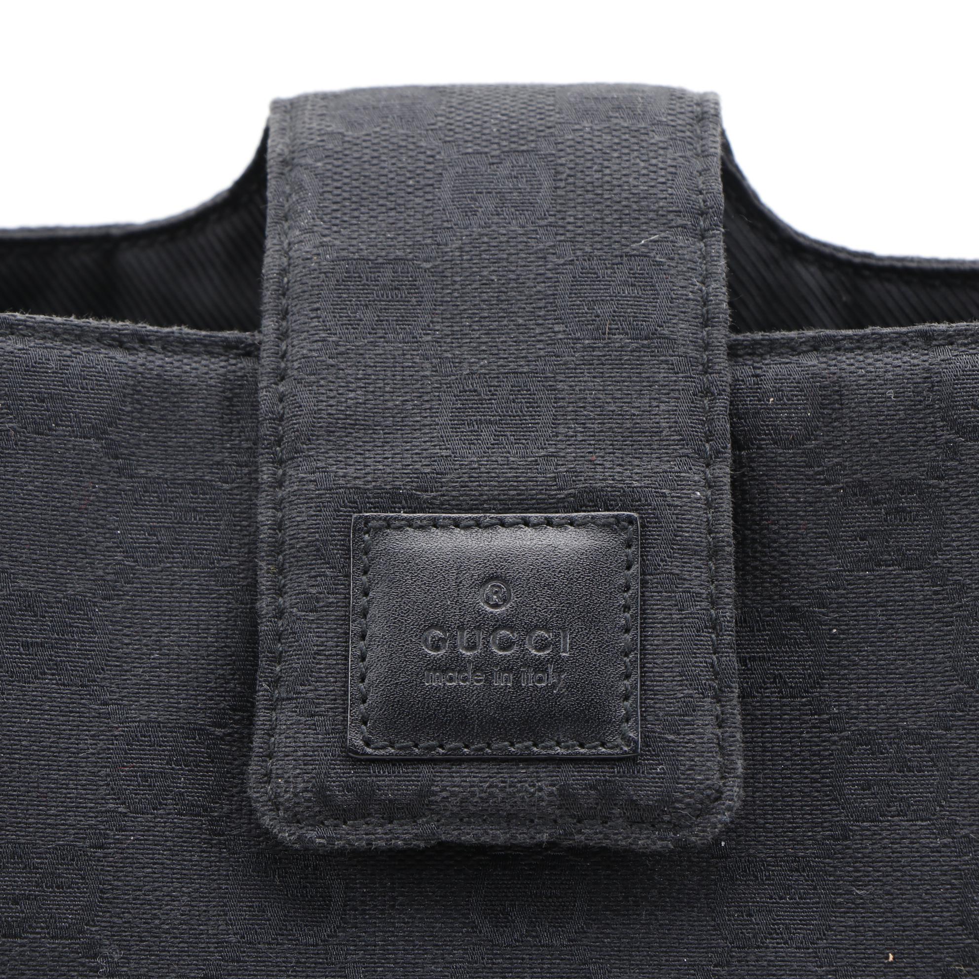 Gucci GG Black Canvas Tech Case