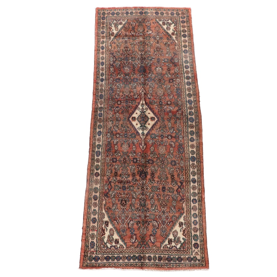 3'8 x 10'0 Hand-Knotted Persian Gogarjin Wool Long Rug