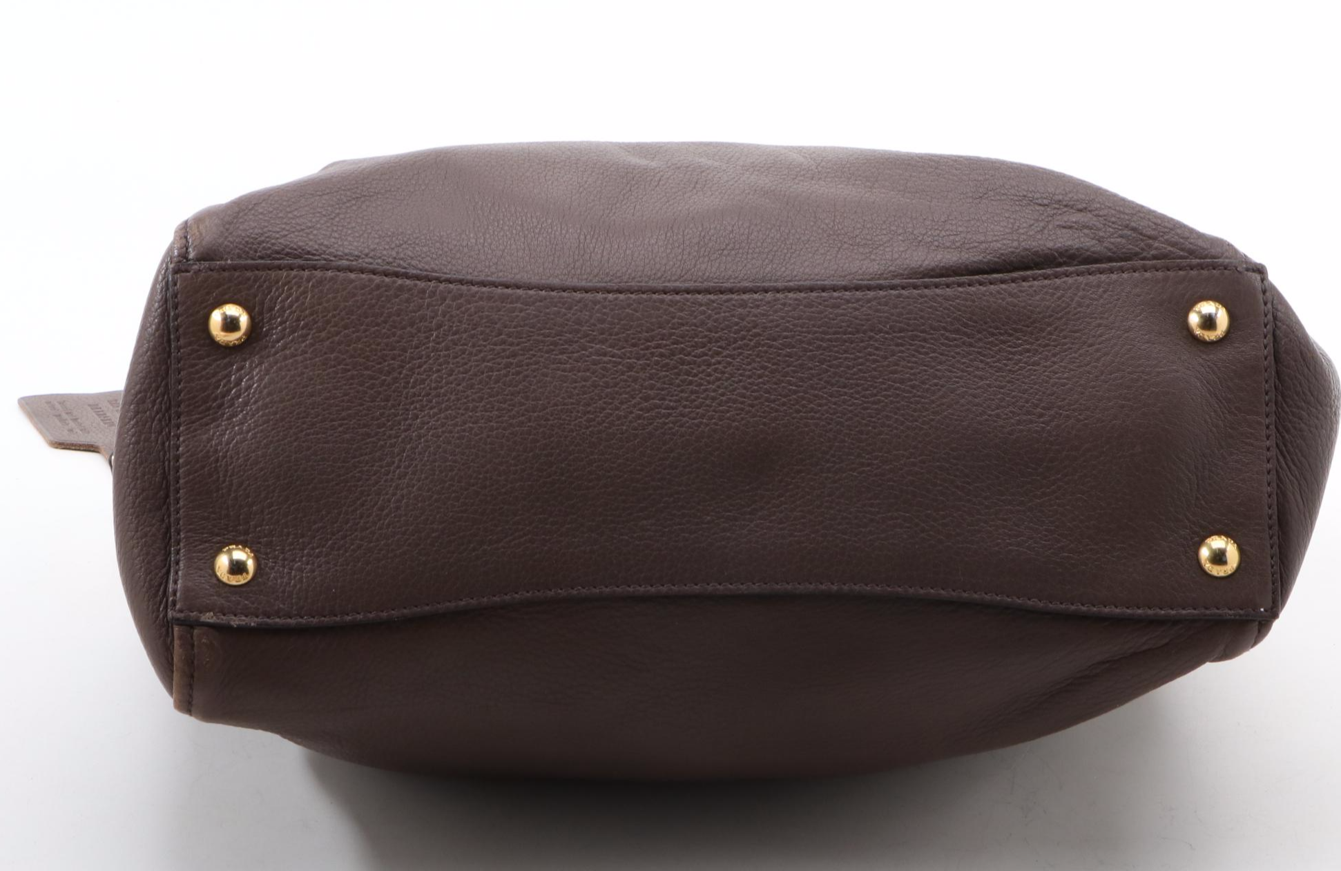Prada Brown Deerskin Zip Top Shoulder Bag