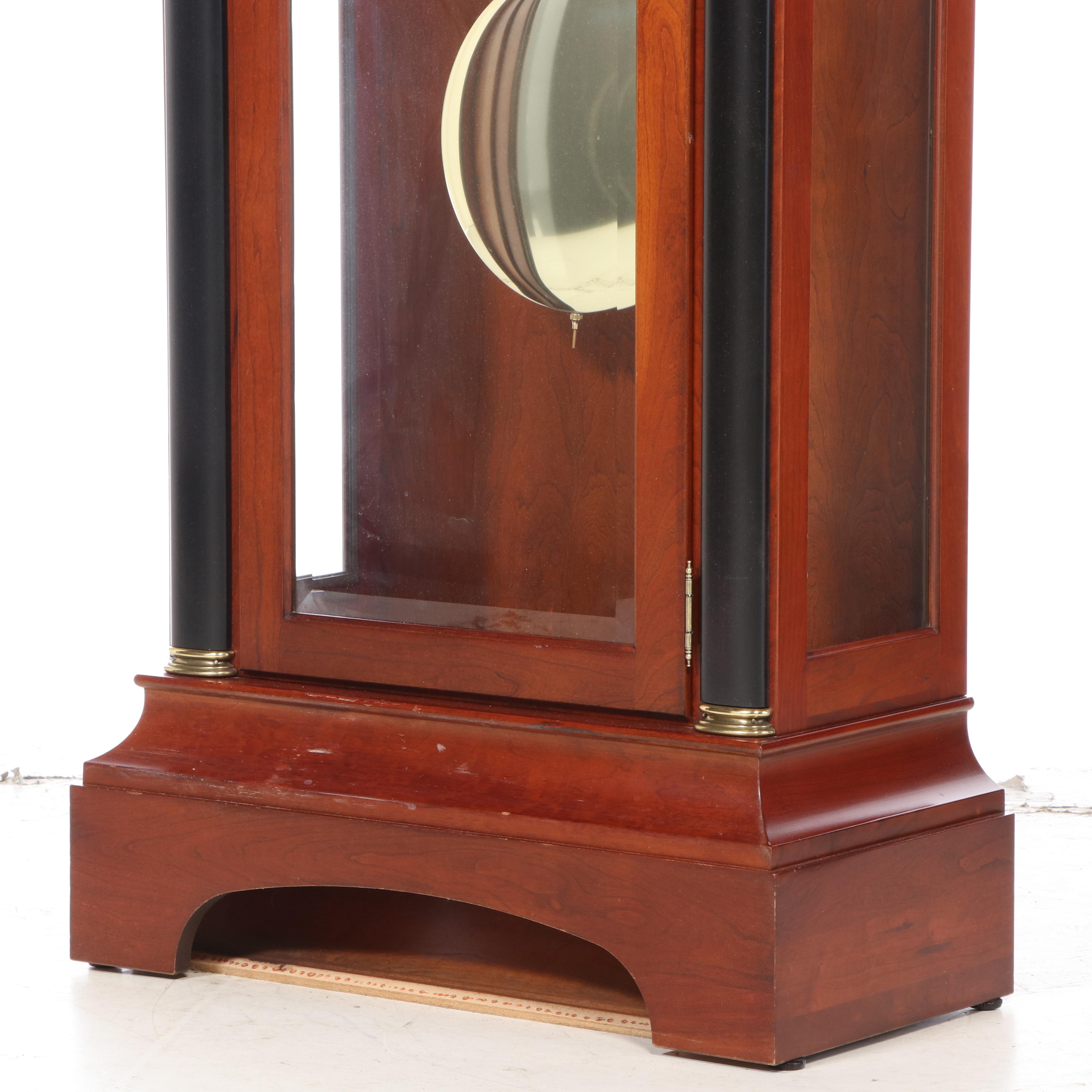 Sligh "Metropolitan" Empire Style Cherry Wood Grandfather Clock