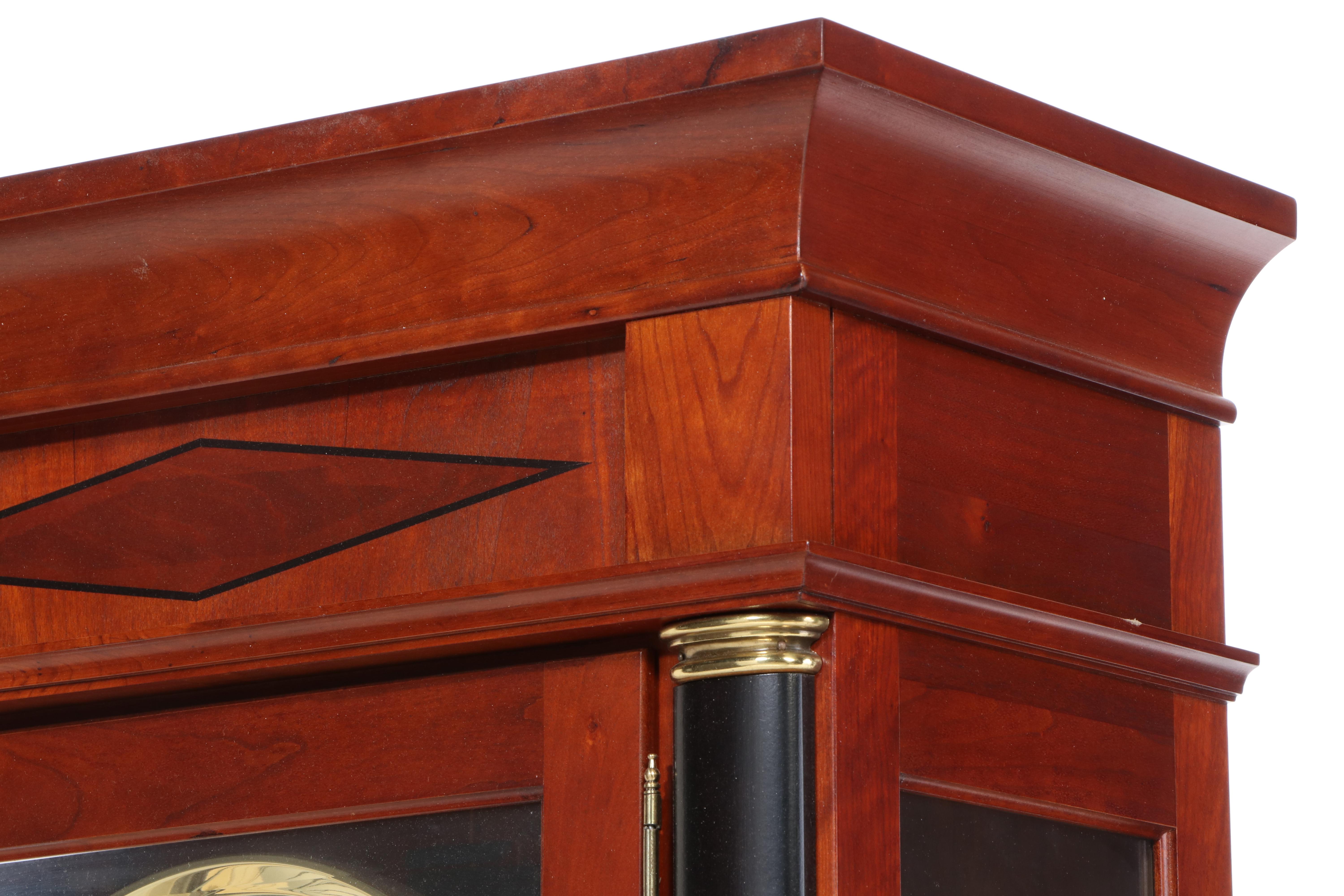 Sligh "Metropolitan" Empire Style Cherry Wood Grandfather Clock