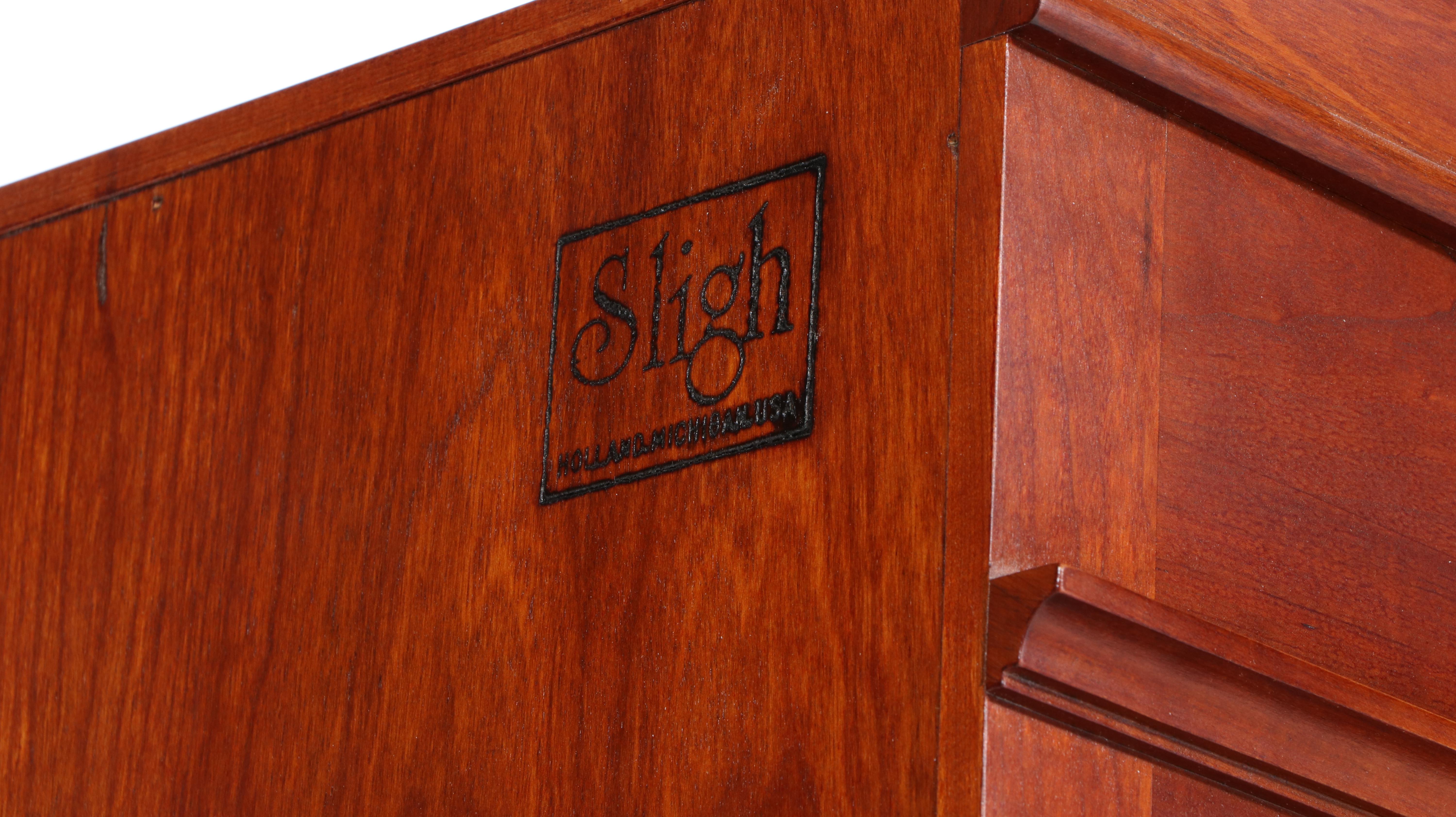 Sligh "Metropolitan" Empire Style Cherry Wood Grandfather Clock