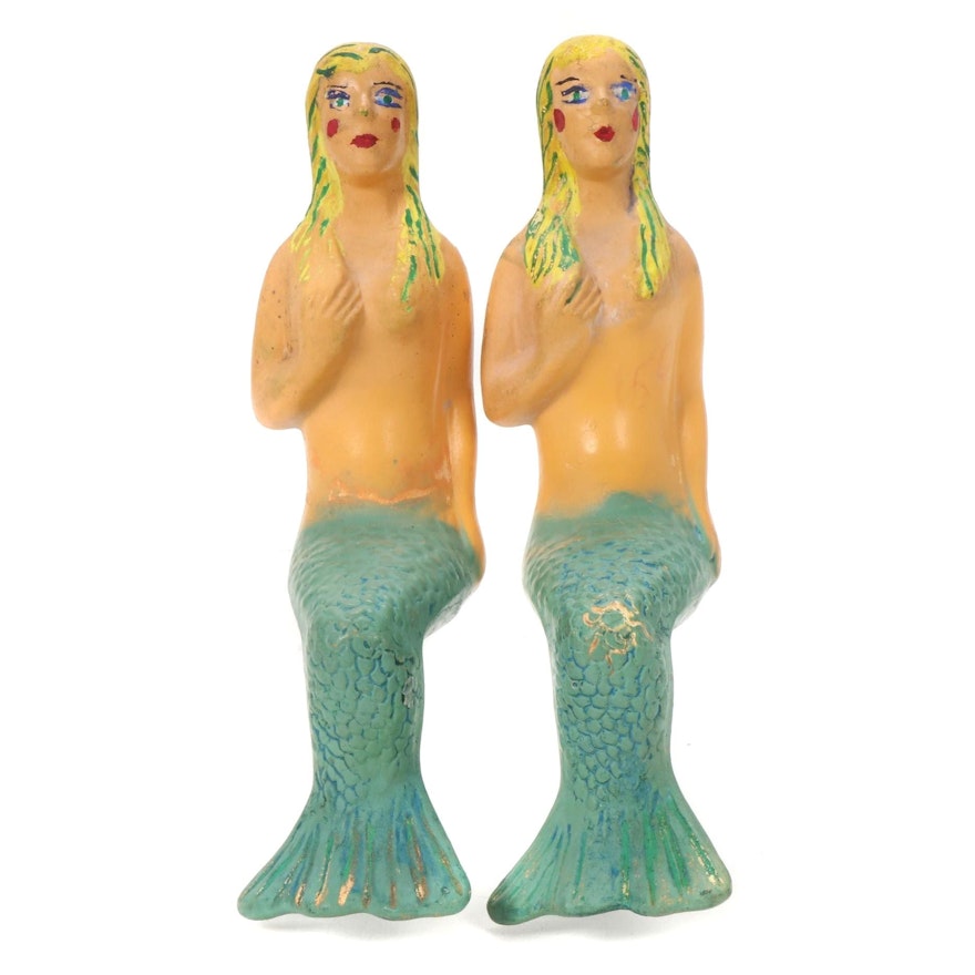 Ceramic Seated Mermaids, Mid to Late 20th Century