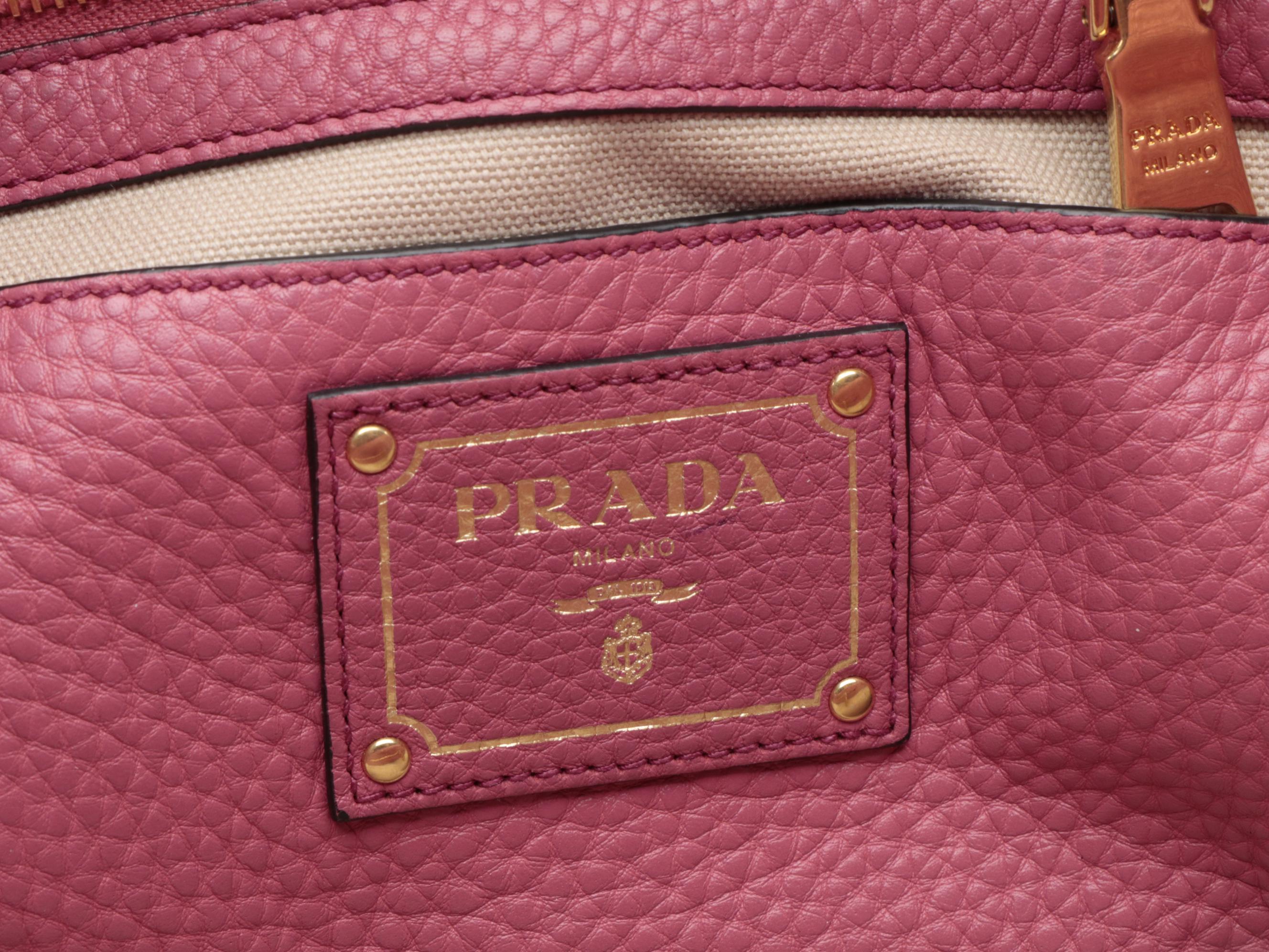 Prada Pink Vitello Daino Leather Small Tote