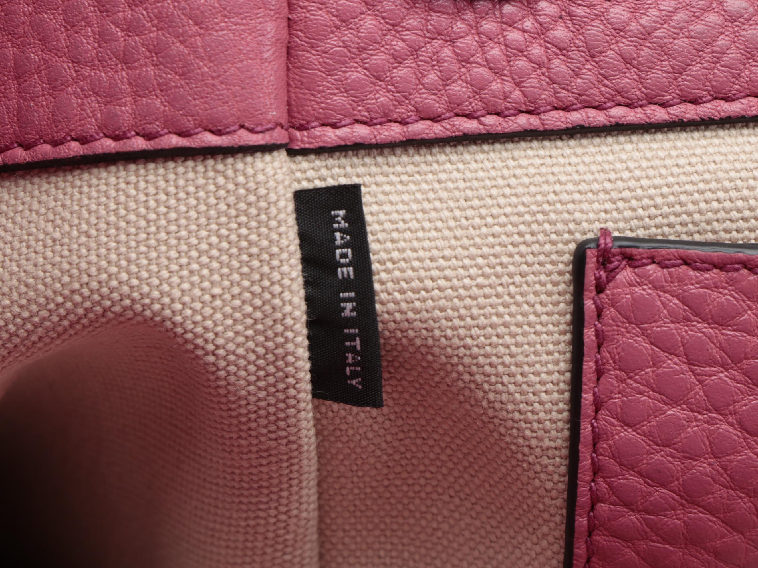 Prada Pink Vitello Daino Leather Small Tote