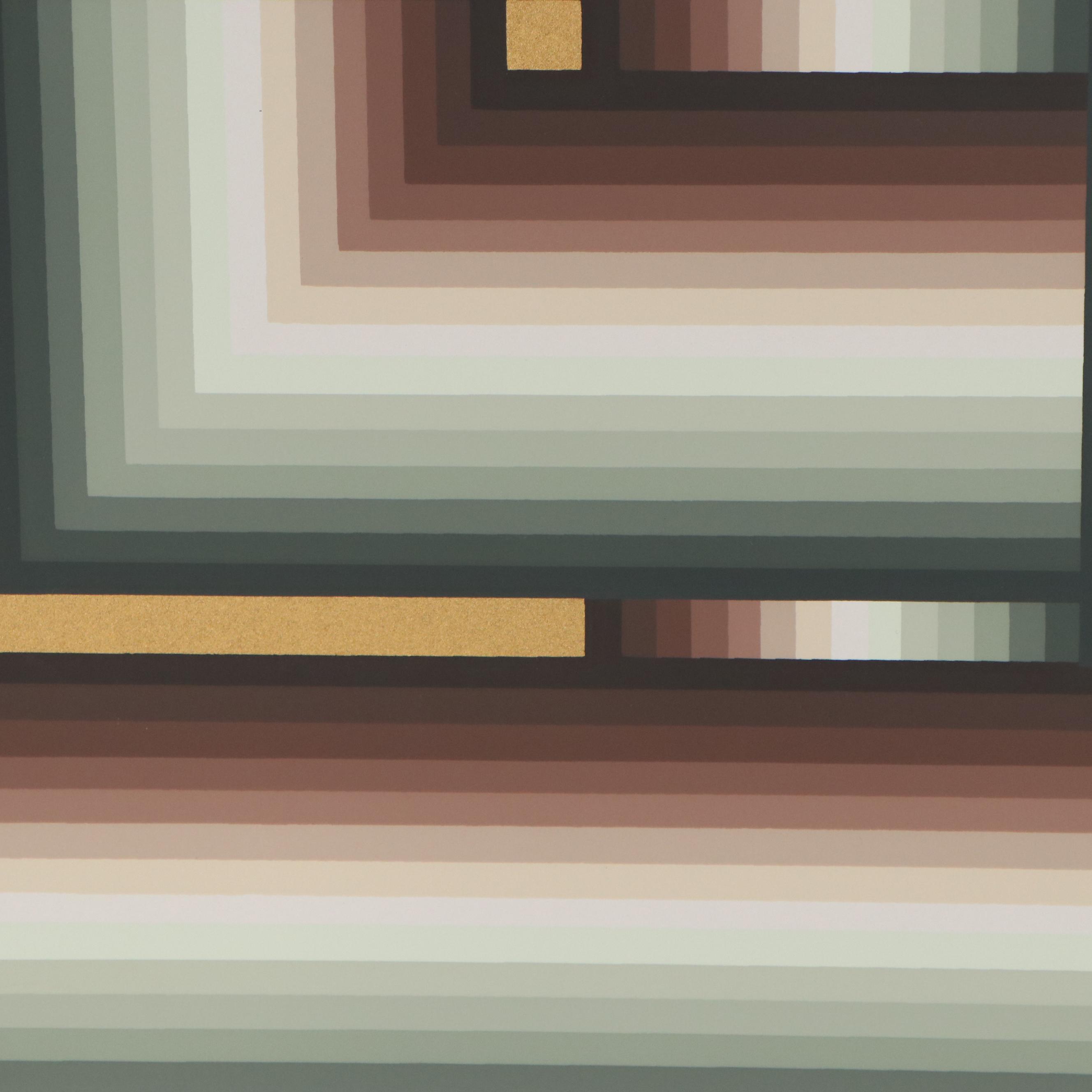 Jurgen Peters Op Art Serigraph "Interchange," 1980