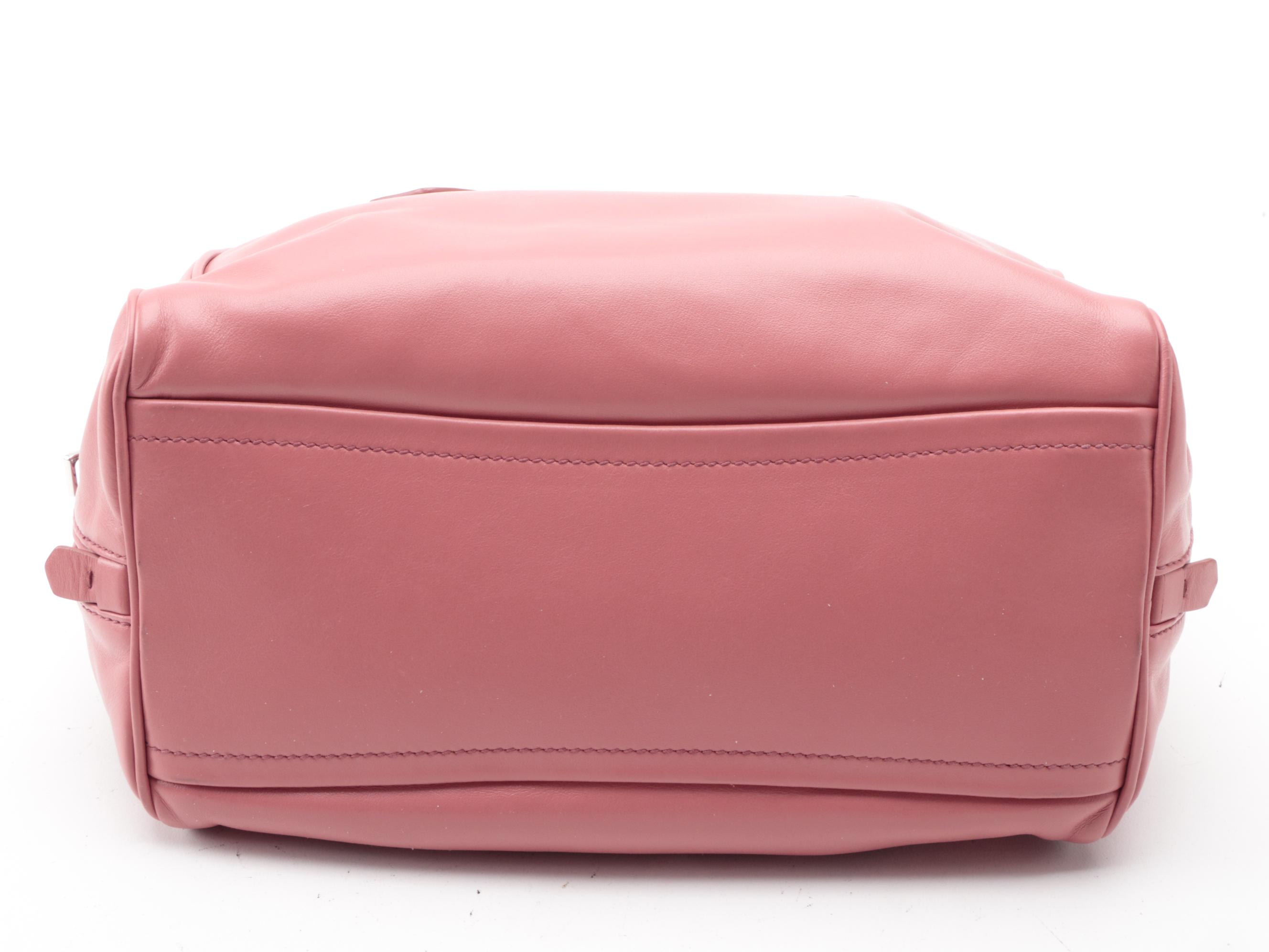 Prada Bauletto Pink Calf Leather Two-Way Top Handle Bag