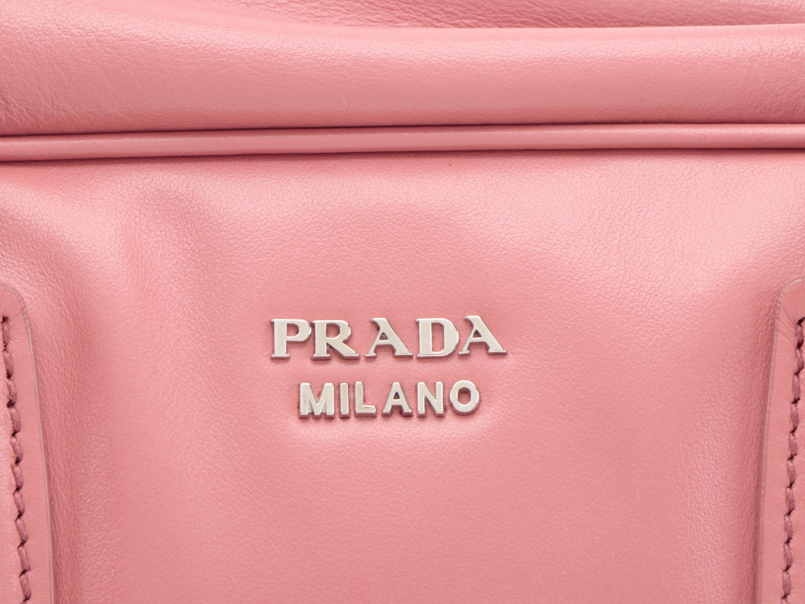 Prada Bauletto Pink Calf Leather Two-Way Top Handle Bag