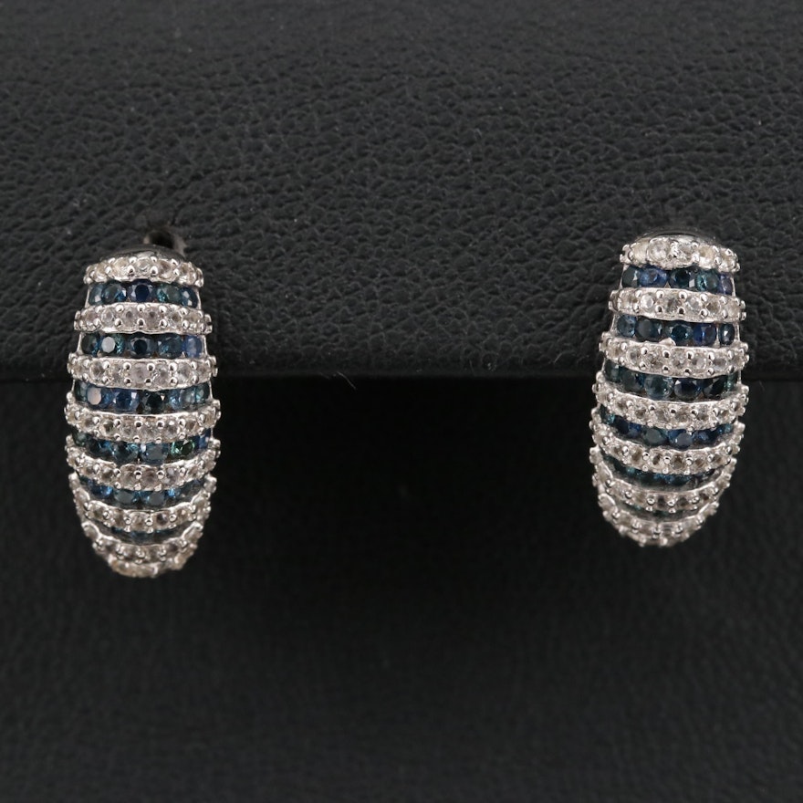 Sterling Silver Sapphire Earrings