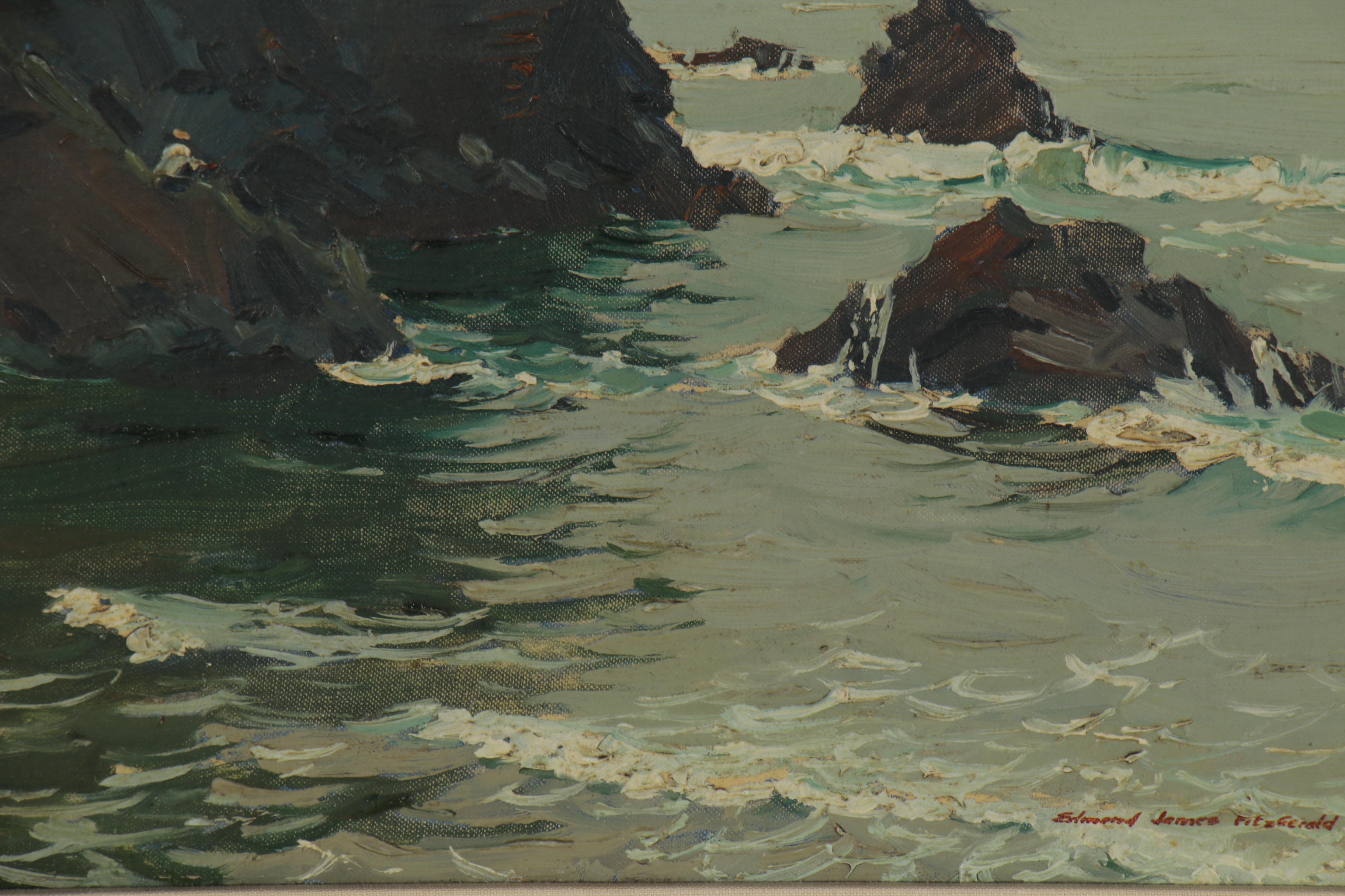 Edmond J. Fitzgerald Oil Painting "Arch Cape, Oregon Coast"