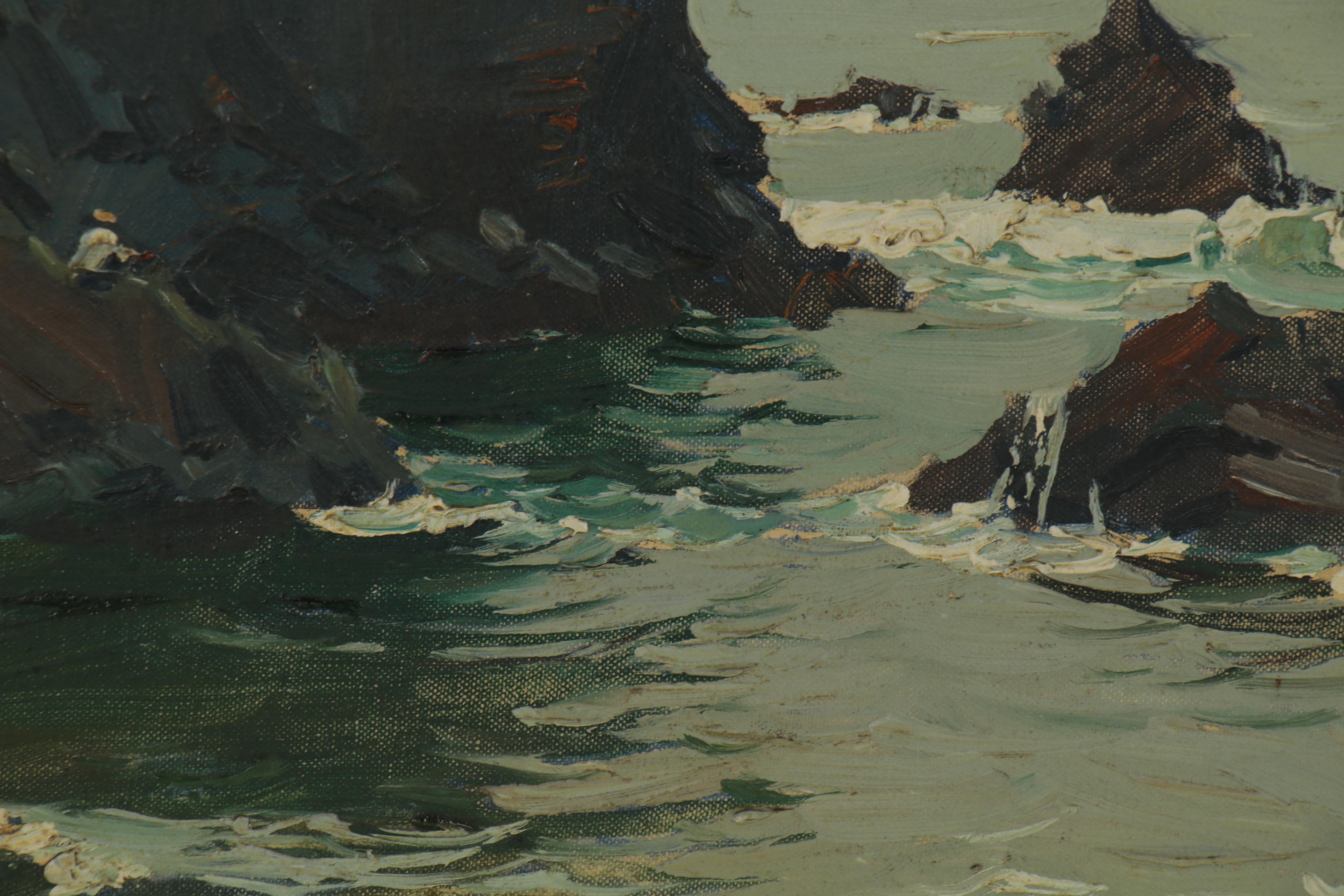 Edmond J. Fitzgerald Oil Painting "Arch Cape, Oregon Coast"