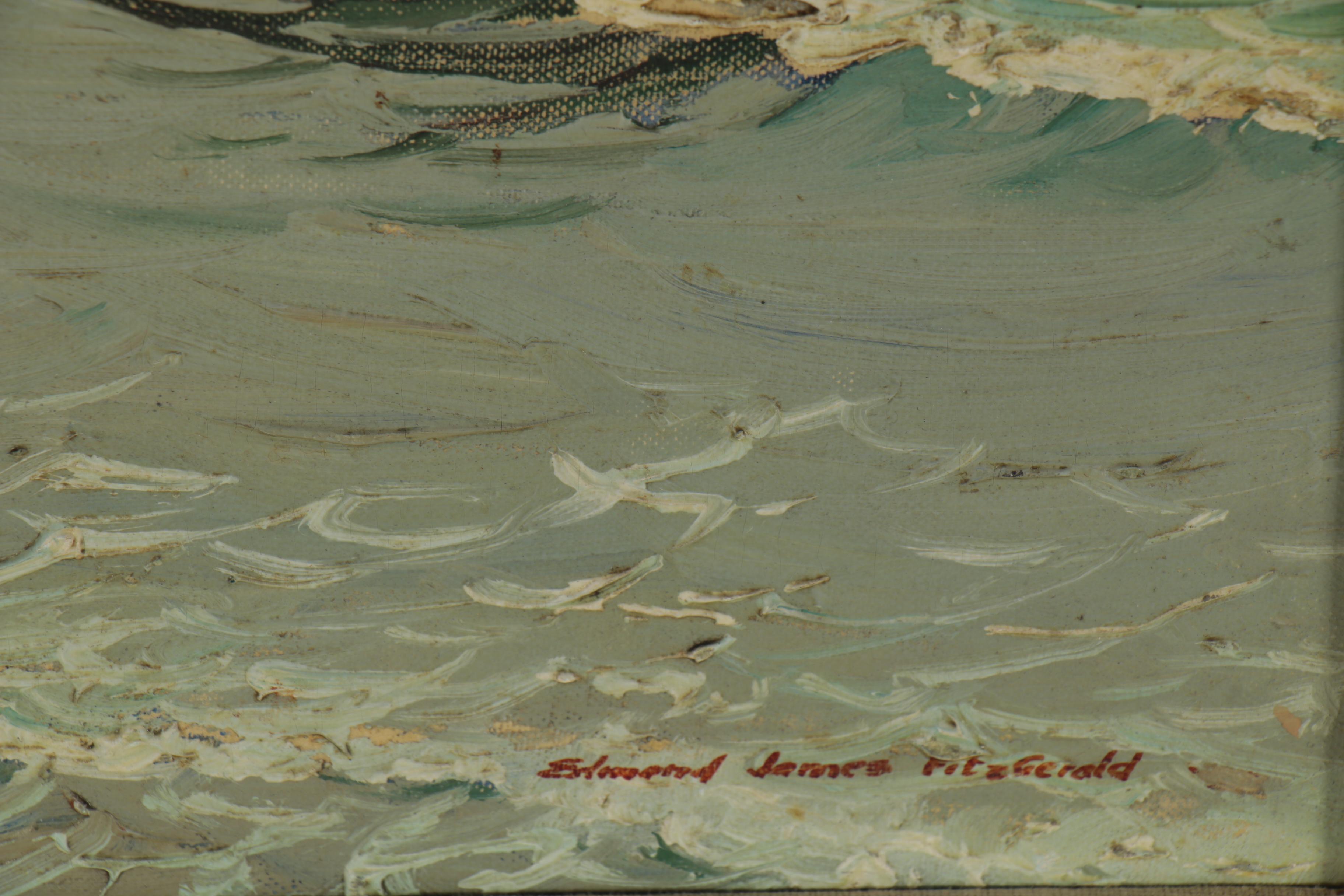 Edmond J. Fitzgerald Oil Painting "Arch Cape, Oregon Coast"