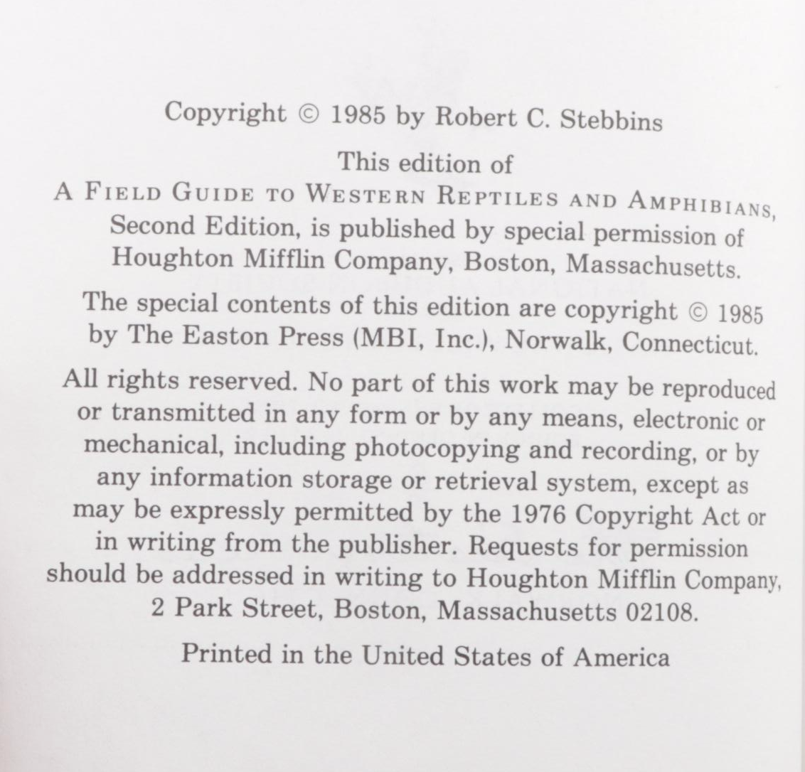 Easton Press Roger Tory Peterson Field Guides Series, Late 20th Century
