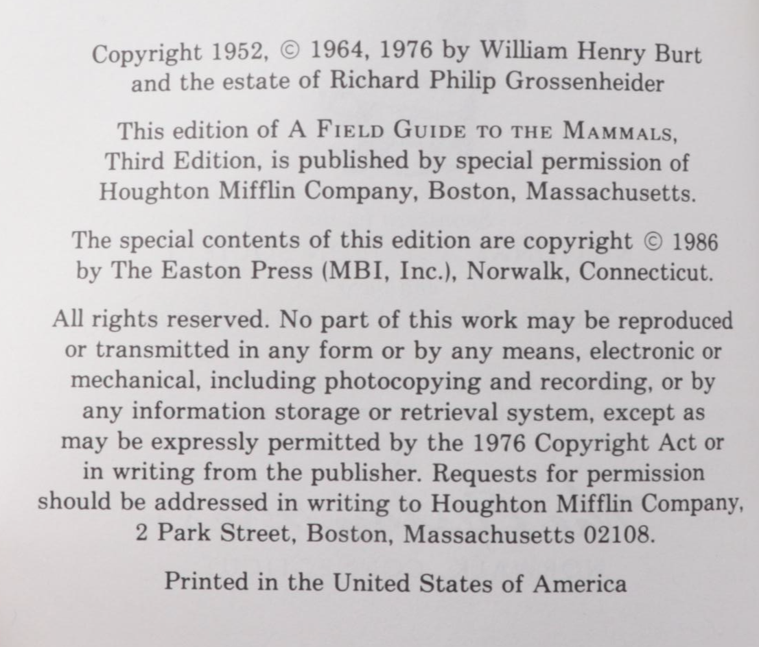Easton Press Roger Tory Peterson Field Guides Series, Late 20th Century