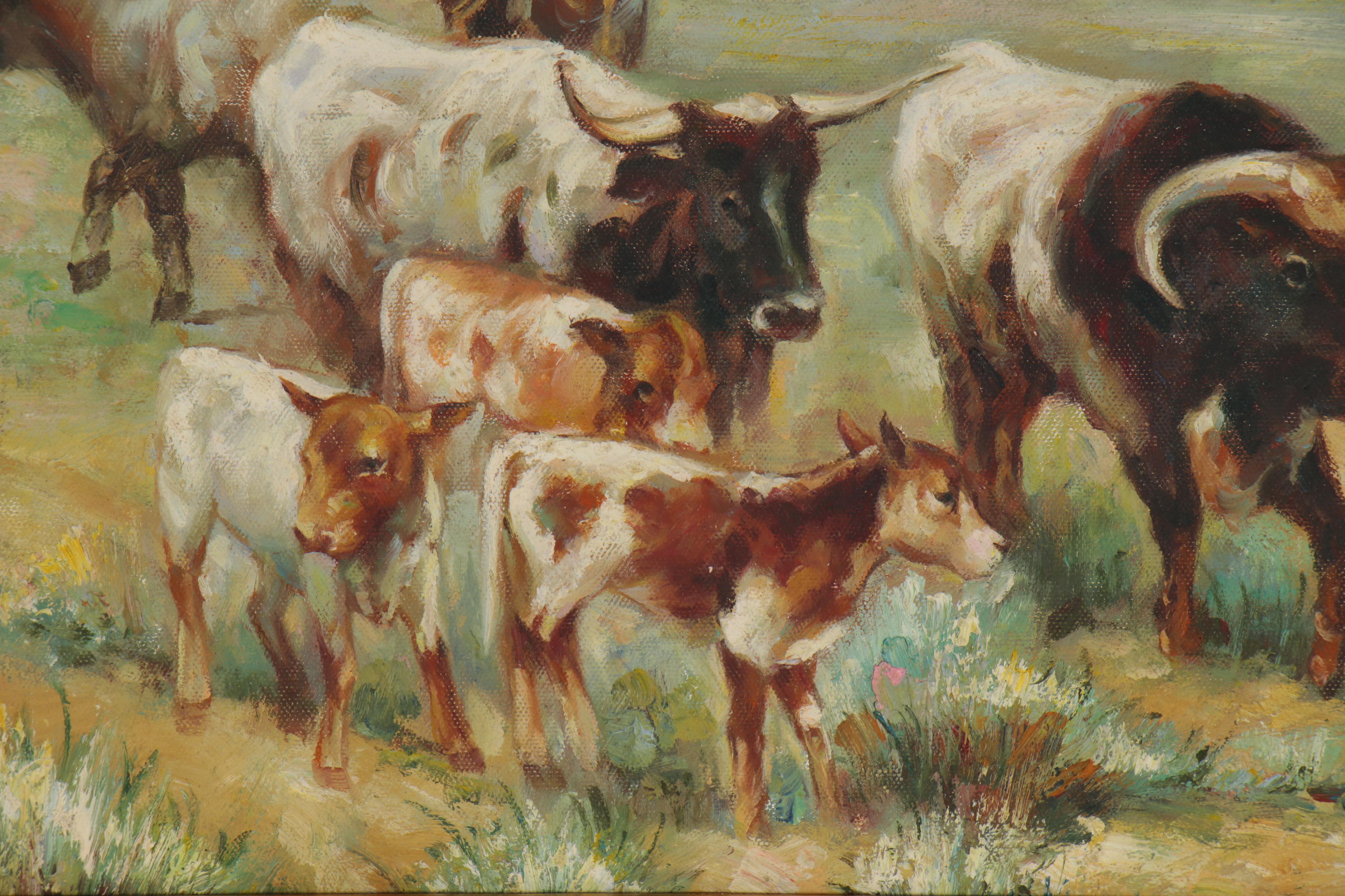 Oil Painting after James E. Reynolds "The Head Honcho"