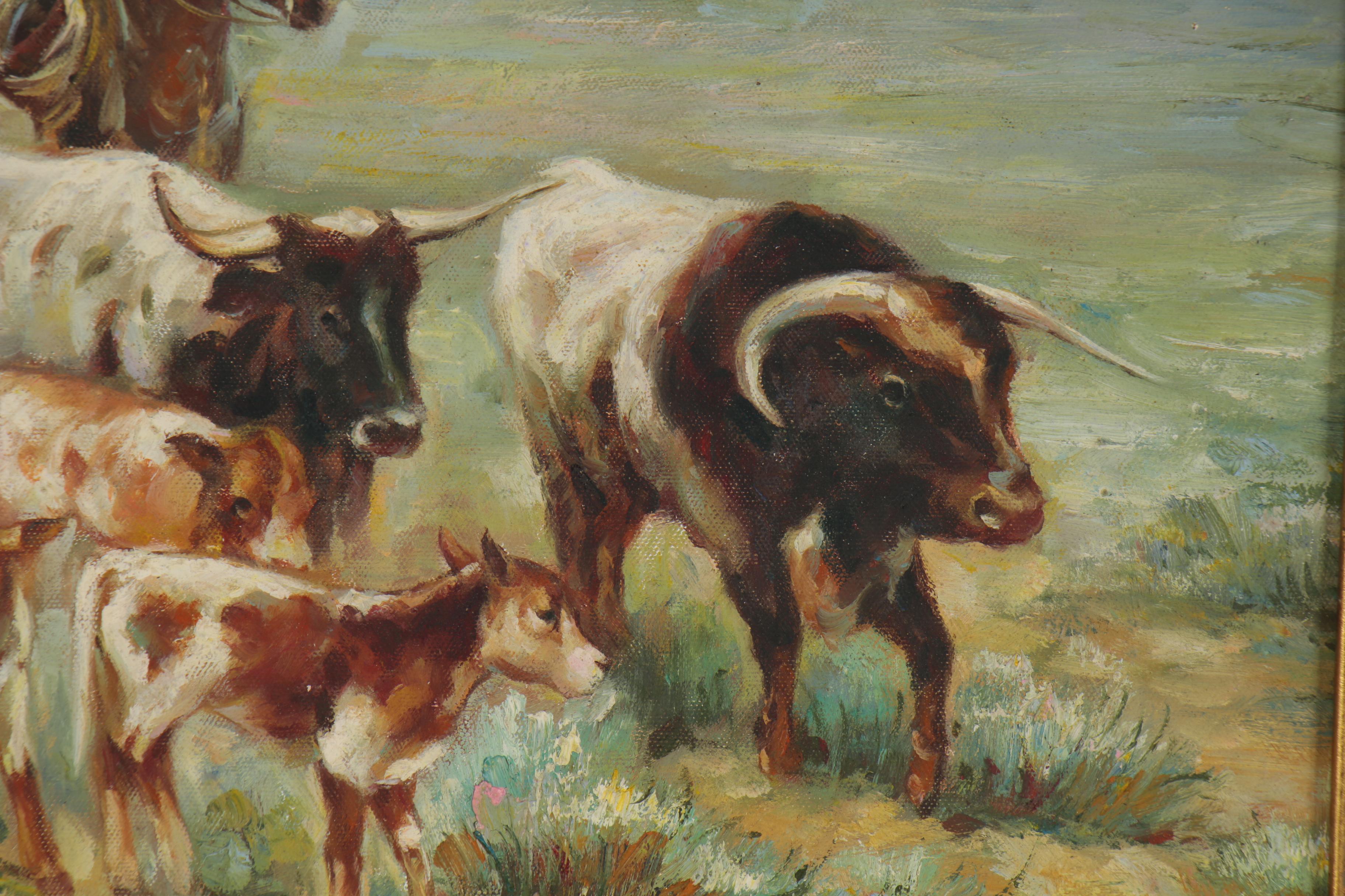 Oil Painting after James E. Reynolds "The Head Honcho"