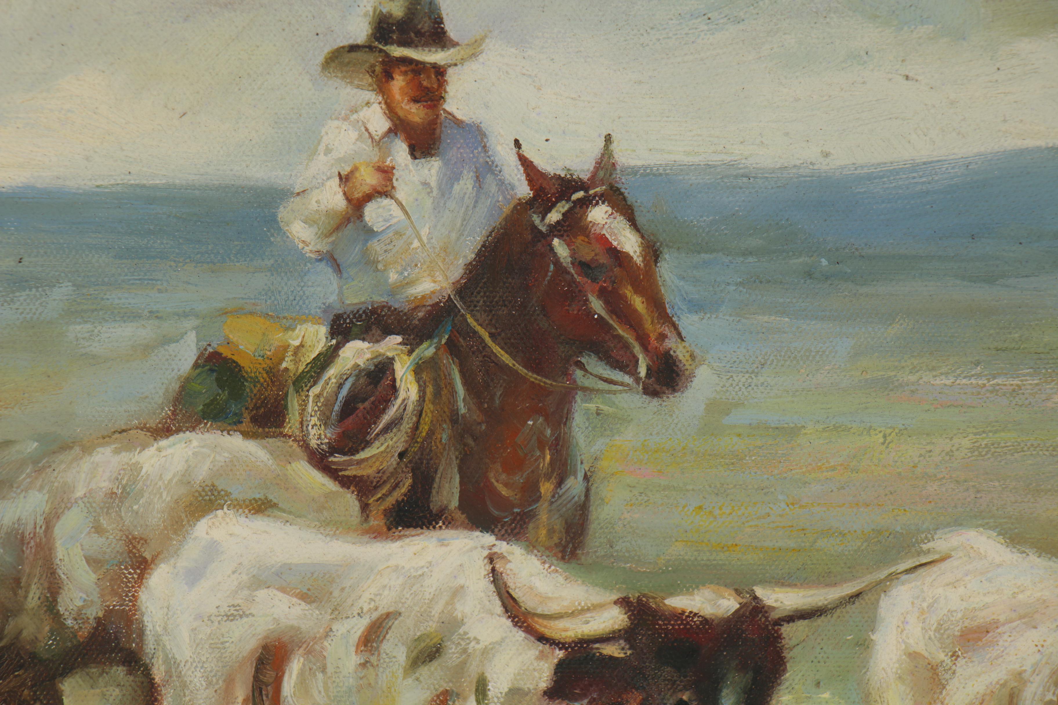 Oil Painting after James E. Reynolds "The Head Honcho"