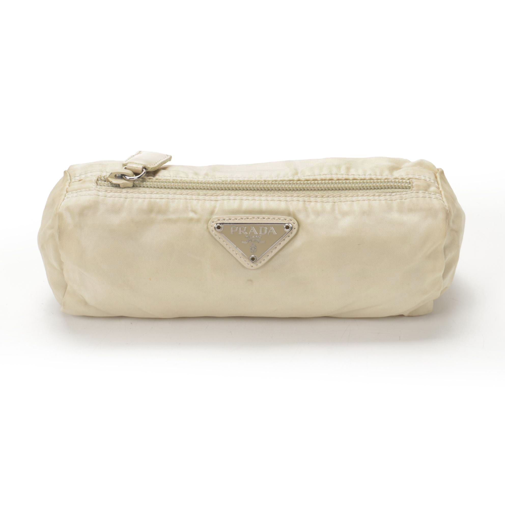 Prada Accessory Pouch in Ivory Tessuto Nylon