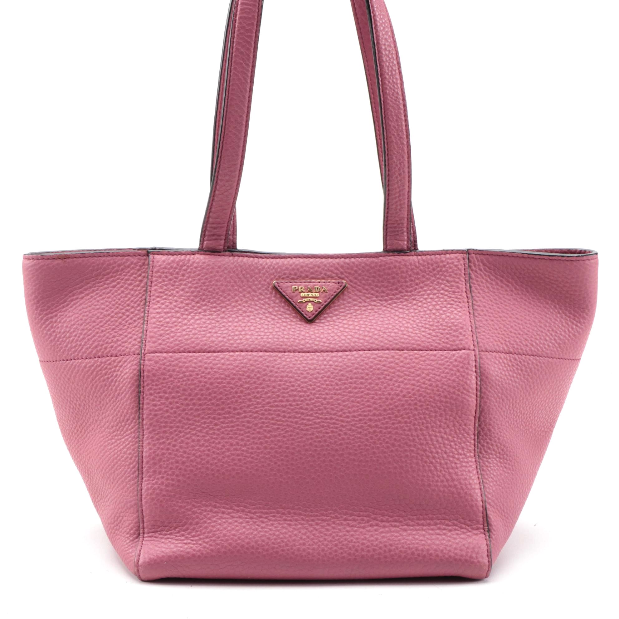 Prada Pink Vitello Daino Leather Small Tote