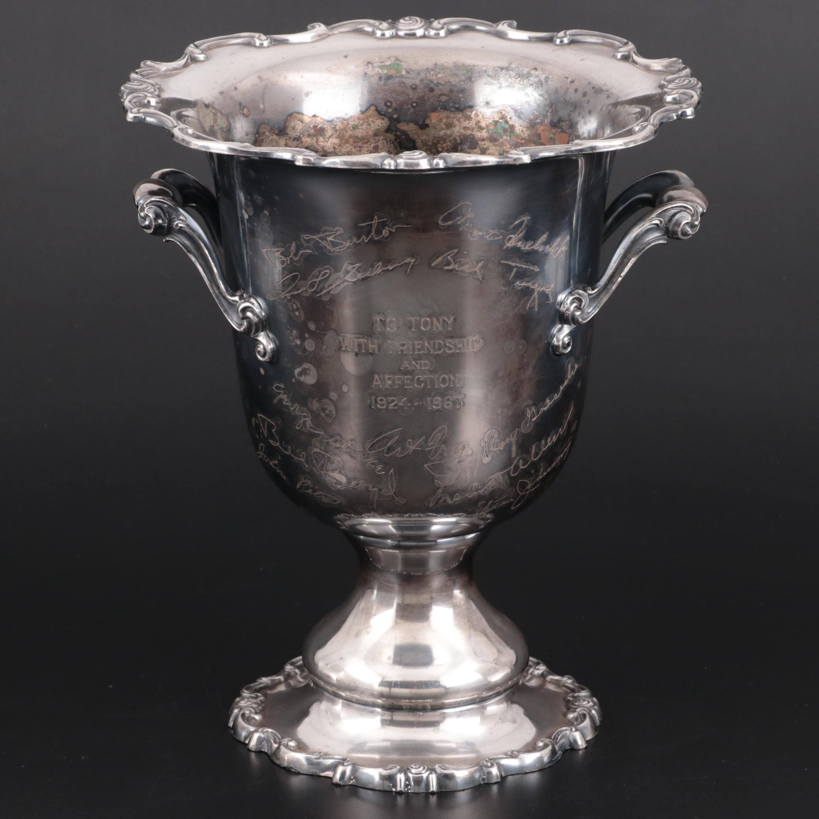 Gorham Commemorative "Rondo" Silver Plated Wine Cooler