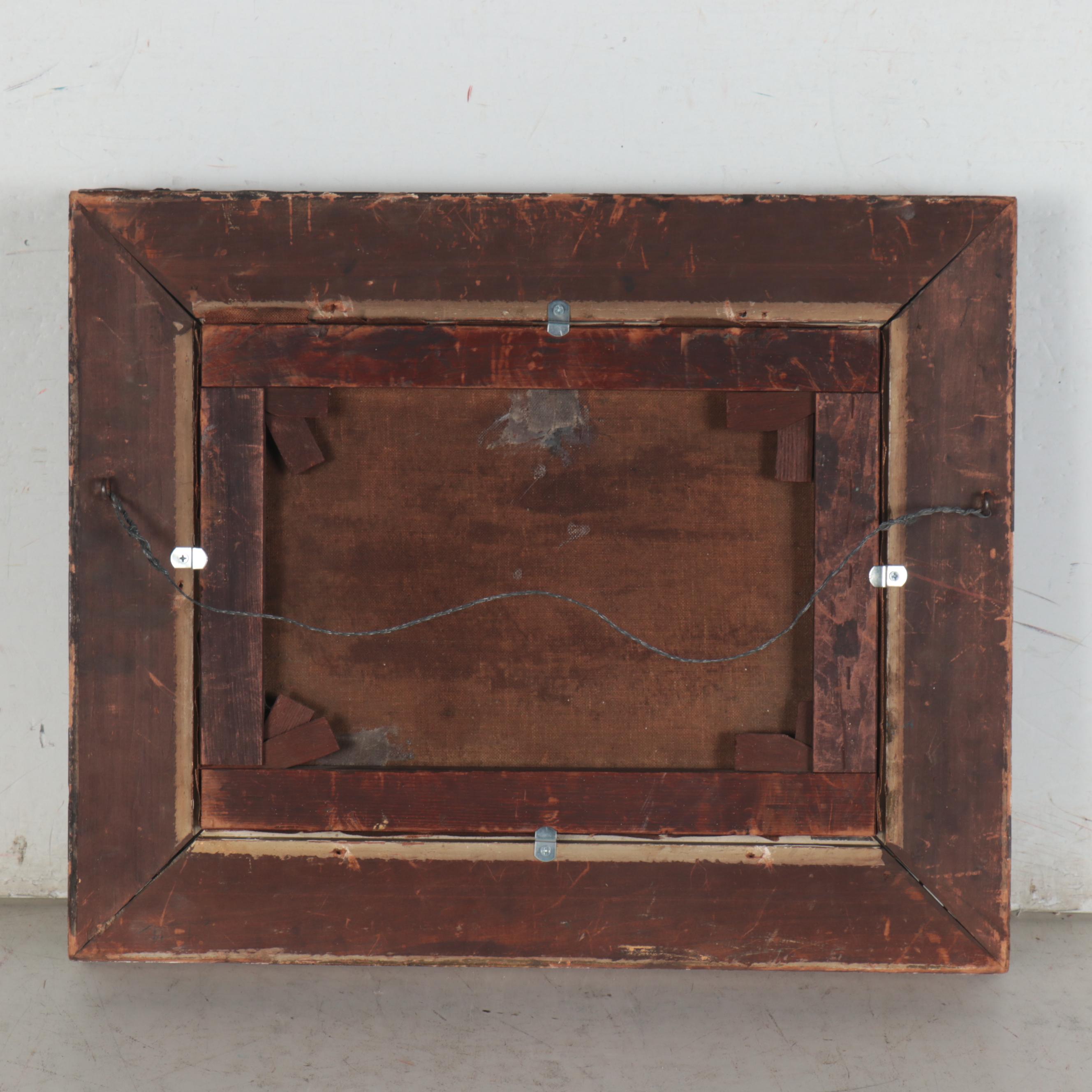 Charles T. Phelan Oil Painting of Pastoral Landscape with Sheep