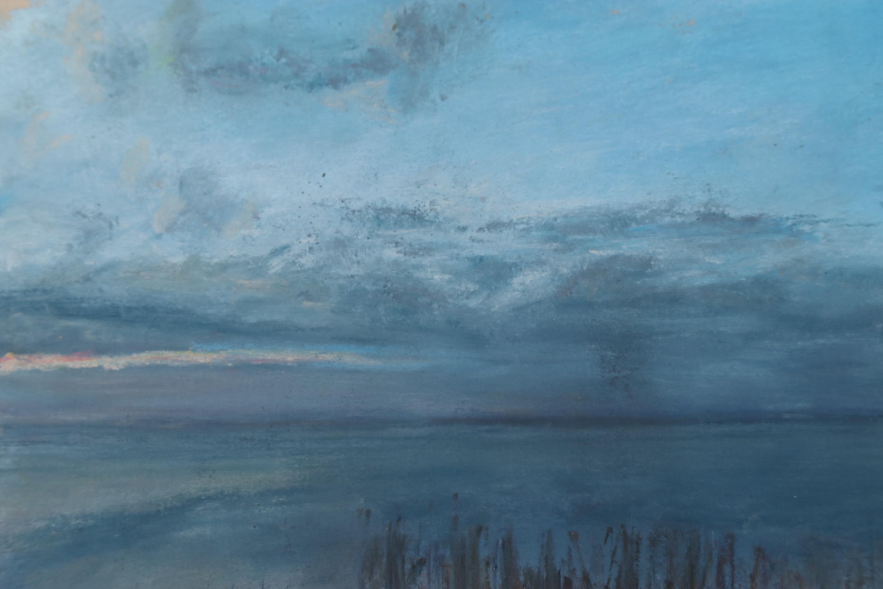 Susan Singer Oil Pastel Drawing "Lavender Light," 2020