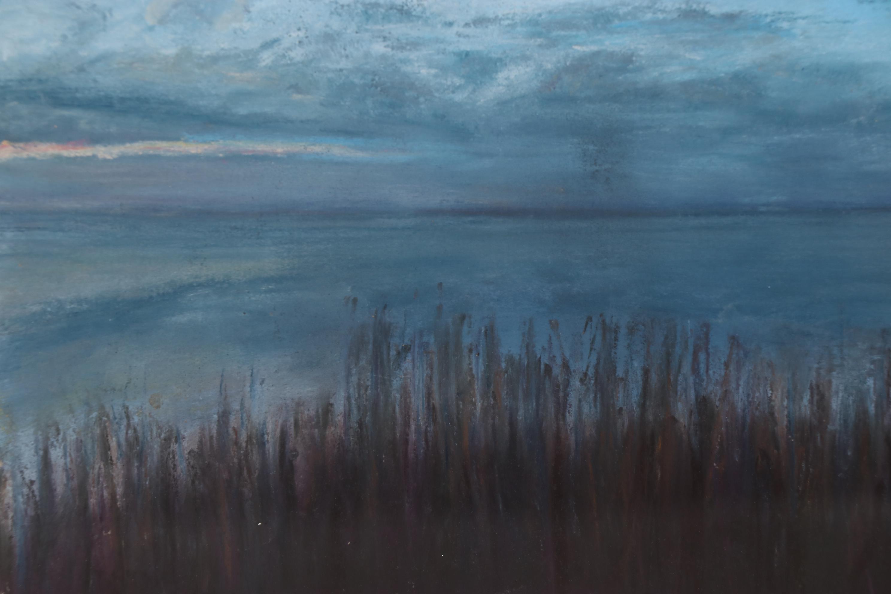 Susan Singer Oil Pastel Drawing "Lavender Light," 2020