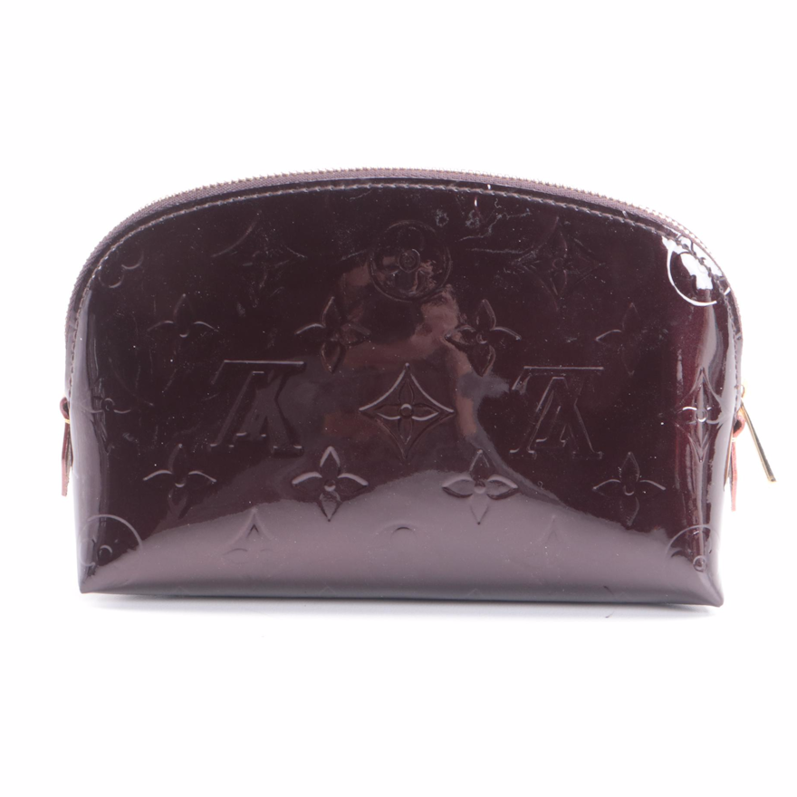 Louis Vuitton Cosmetic Pouch in Amarante Monogram Vernis Leather